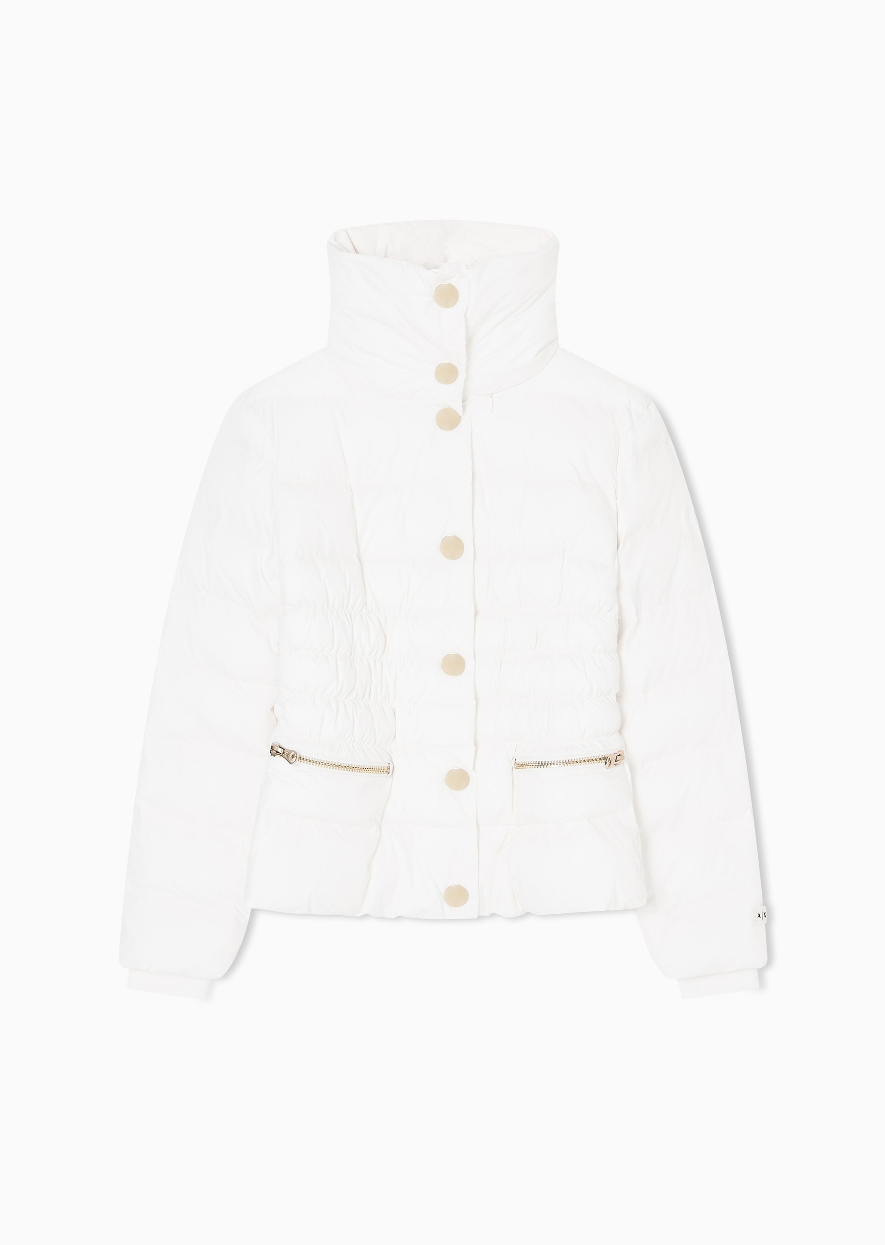 ARMANI EXCHANGE 女士短款立领绗缝轻薄收腰夹克棉服外套