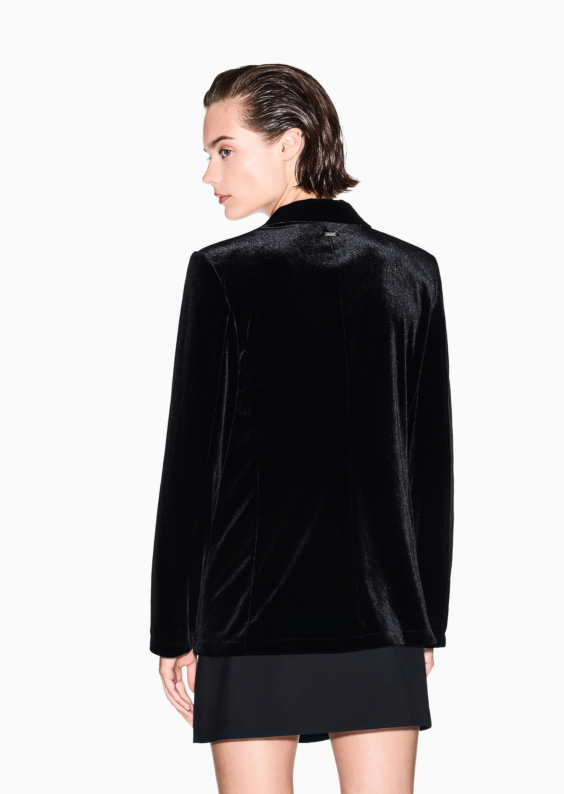 ARMANI EXCHANGE 女士平驳领单排扣休闲西装西服外套
