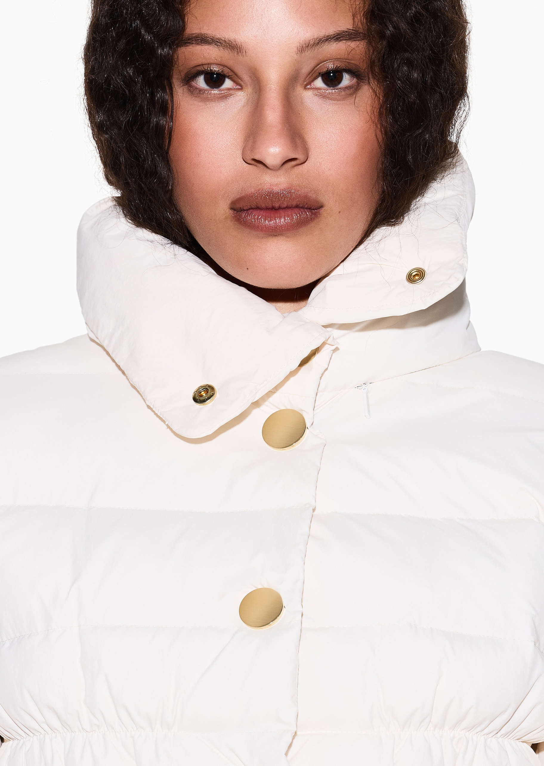 ARMANI EXCHANGE 女士短款立领绗缝轻薄收腰夹克棉服外套