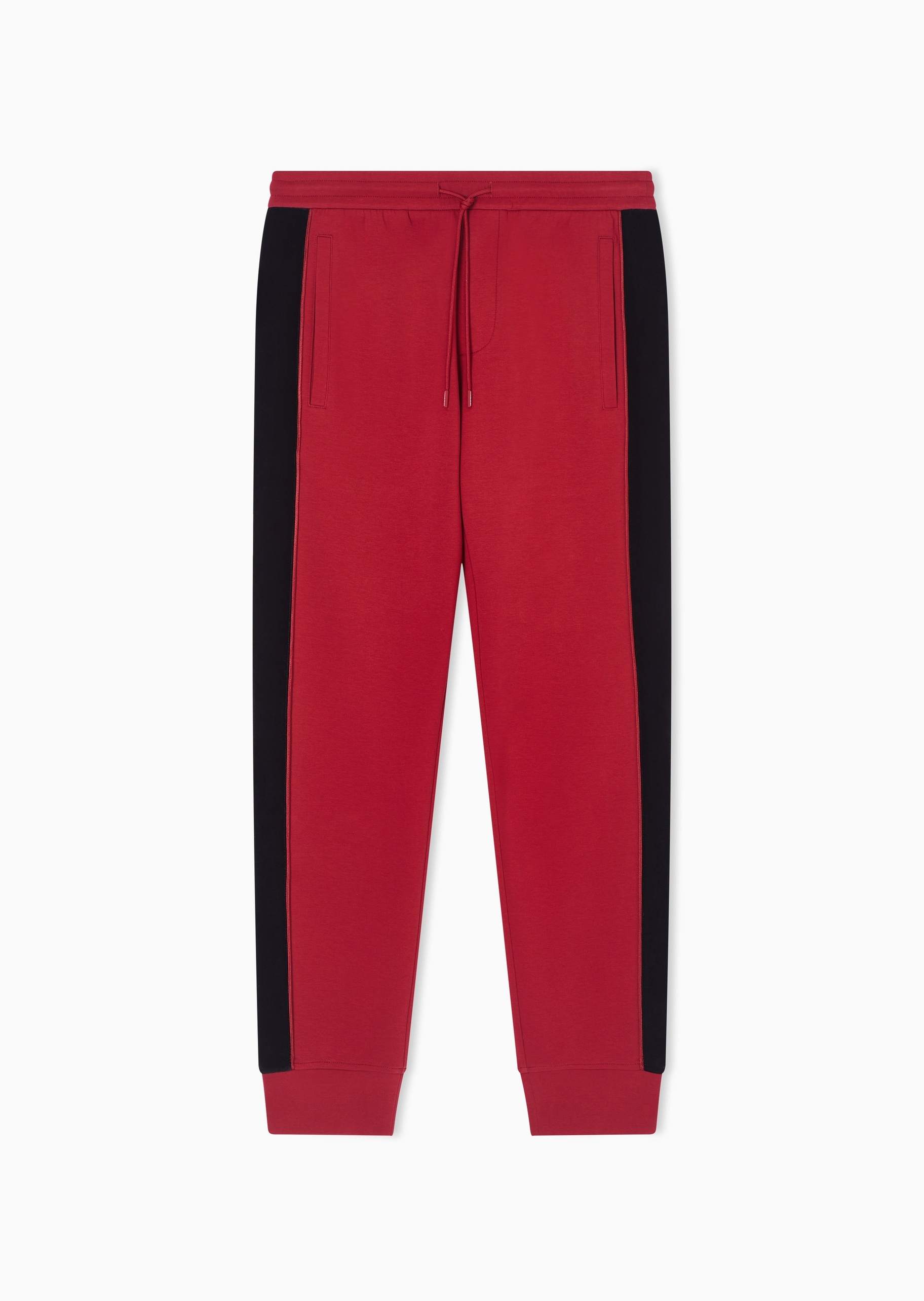 Emporio Armani 马年限定男士合身长款锥形束脚拼接织带卫裤