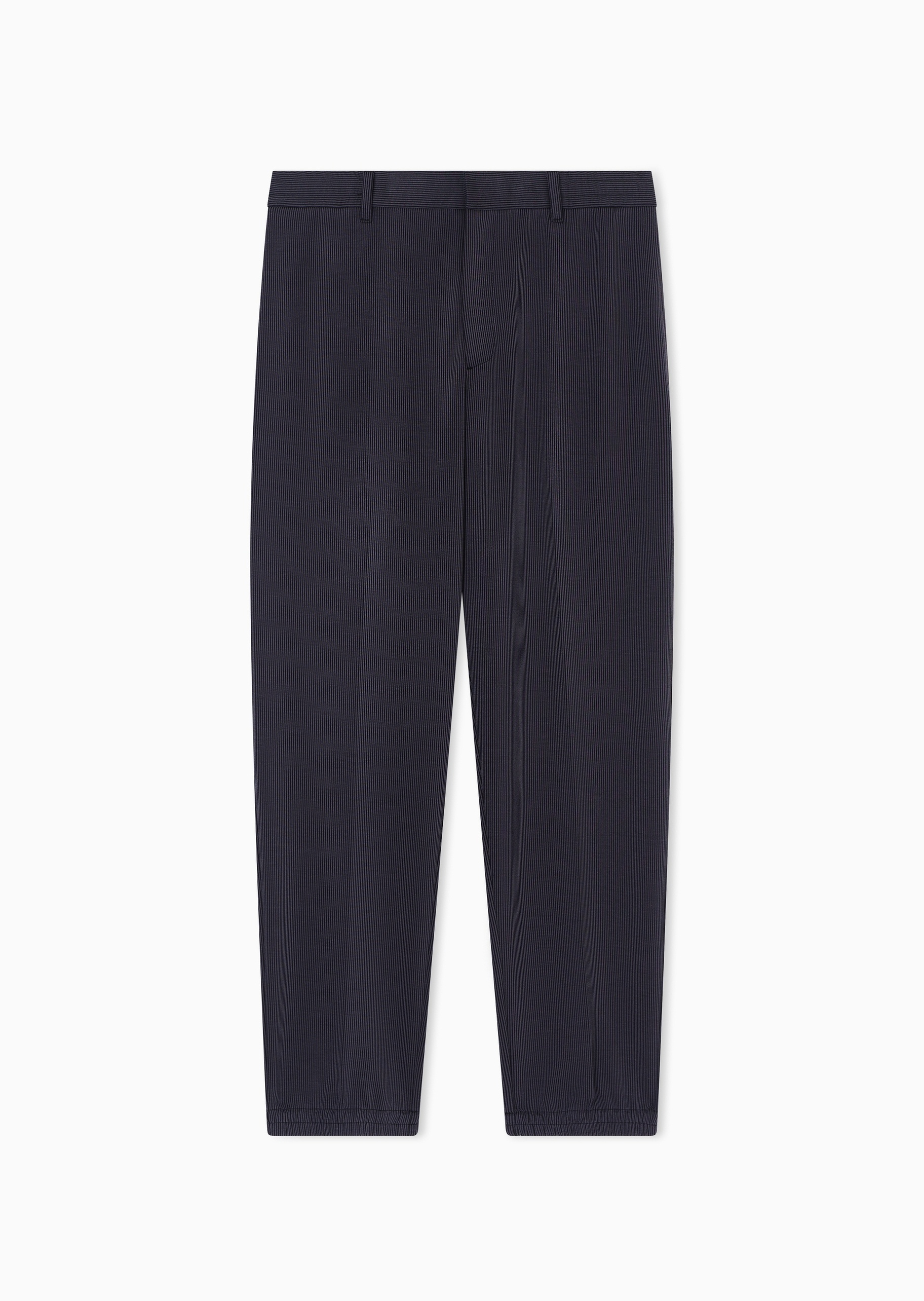 Emporio Armani 马年限定男士微弹合身长款直筒细条纹商务休闲裤