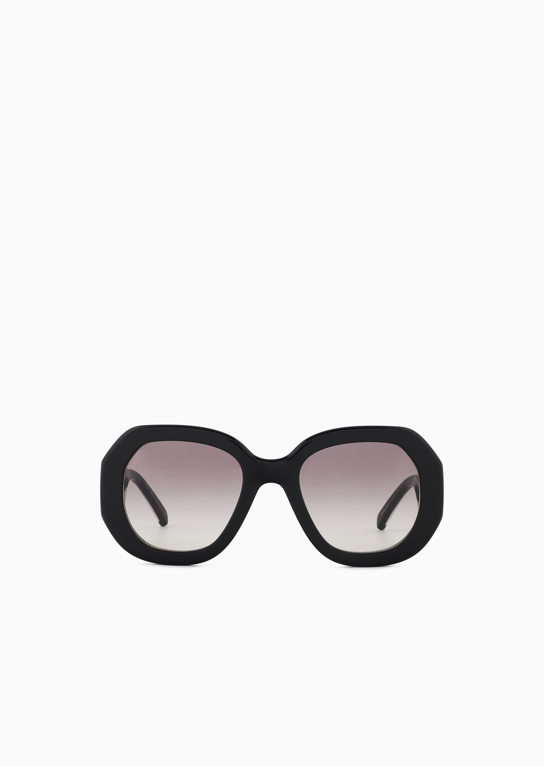 Giorgio Armani 女士方形粗框波浪镜腿遮阳太阳眼镜