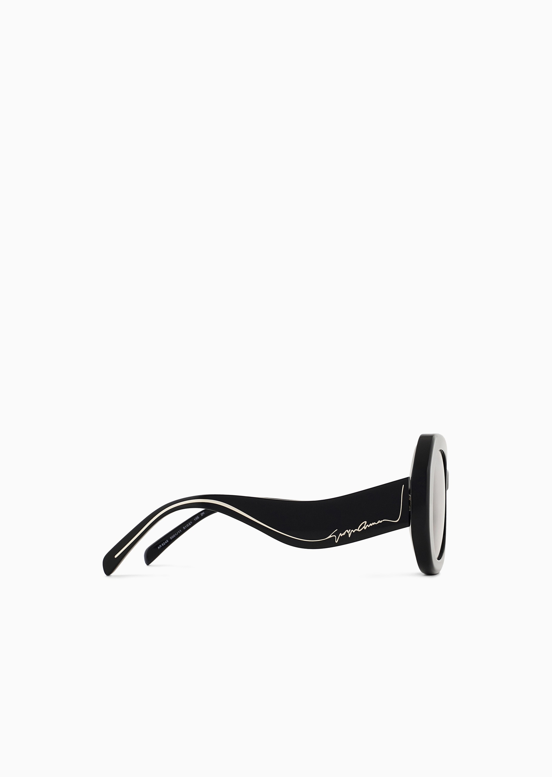 Giorgio Armani 女士方形粗框波浪镜腿遮阳太阳眼镜