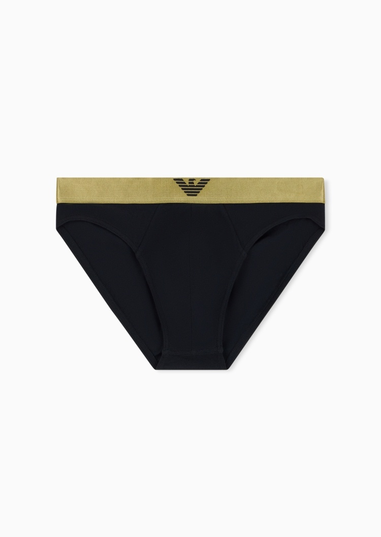 Emporio Armani 男士弹力三角性感轻奢礼物撞色腰边内裤