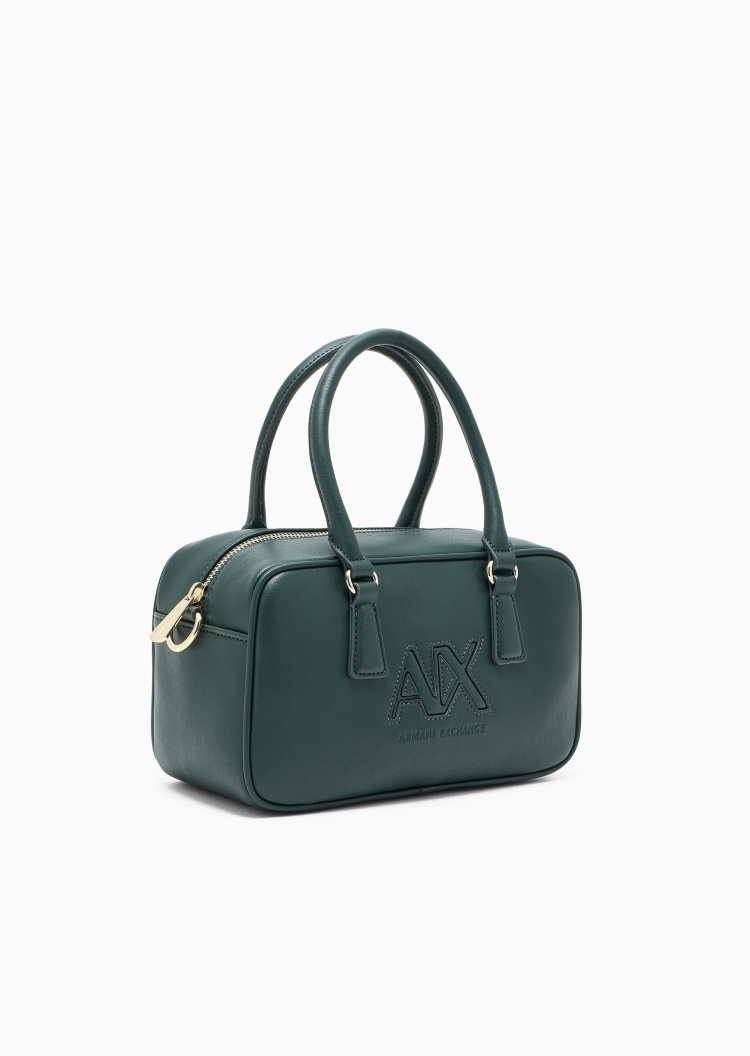 ARMANI EXCHANGE 女士拉链可拆肩带复古风单肩斜挎手提包