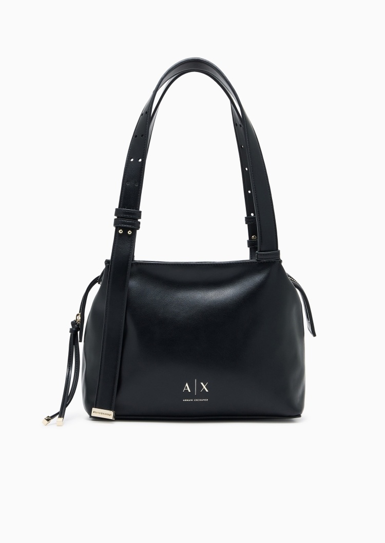 ARMANI EXCHANGE 女士拉链可调节肩带休闲都市单肩托特包