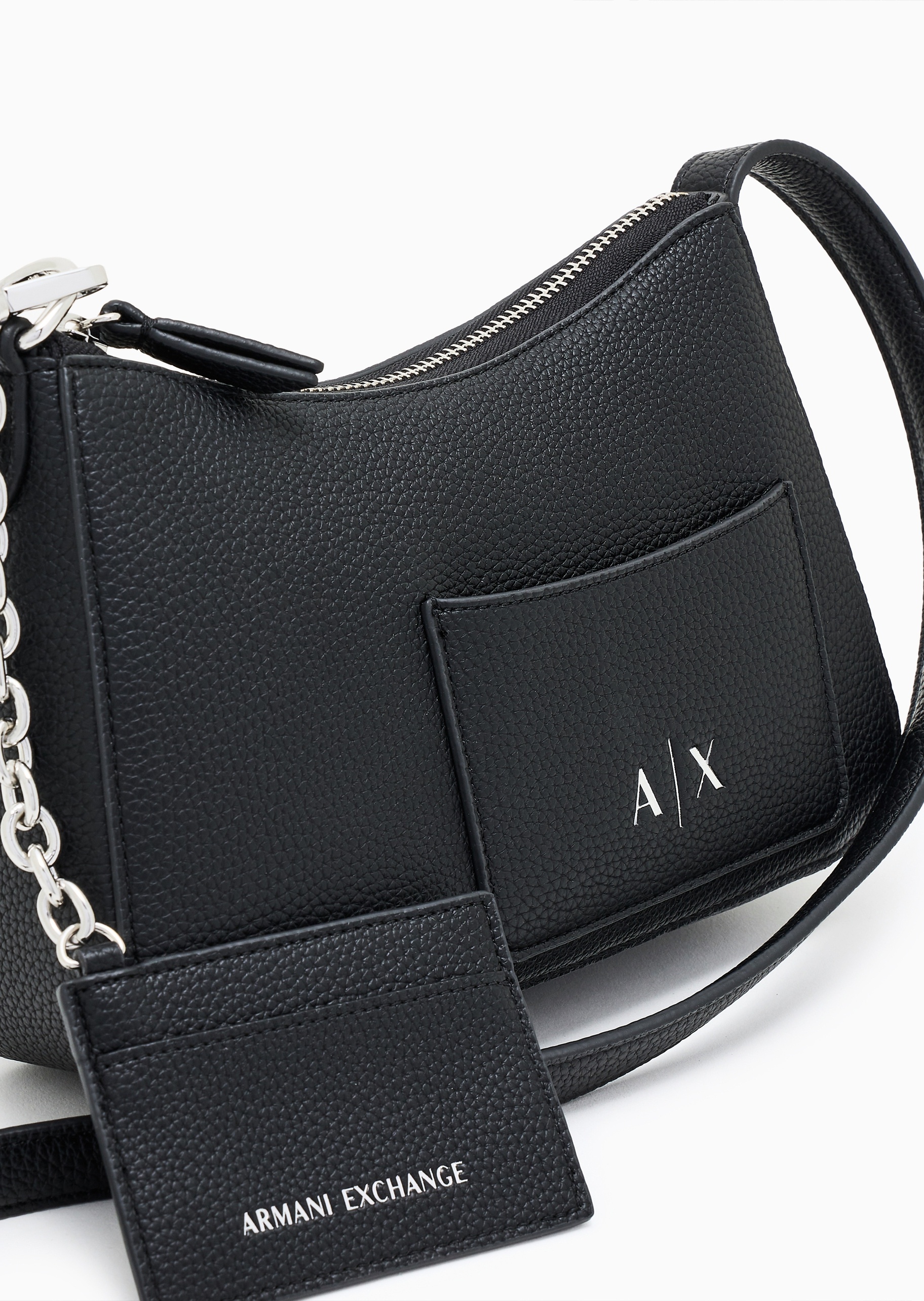 ARMANI EXCHANGE 女士拉链轻便通勤Hobo时尚单肩包