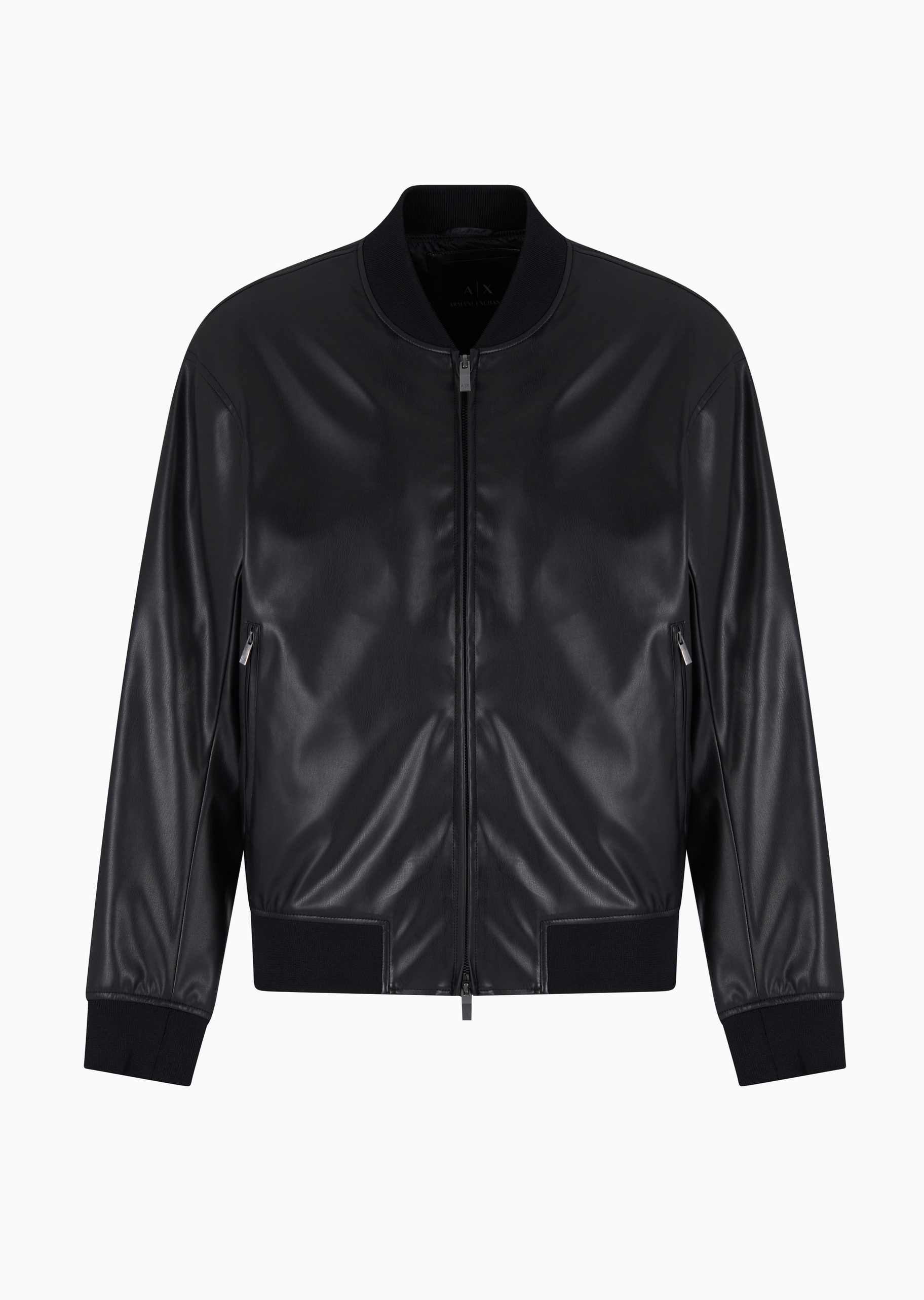 ARMANI EXCHANGE 男士合身长袖棒球领机车风拉链夹克