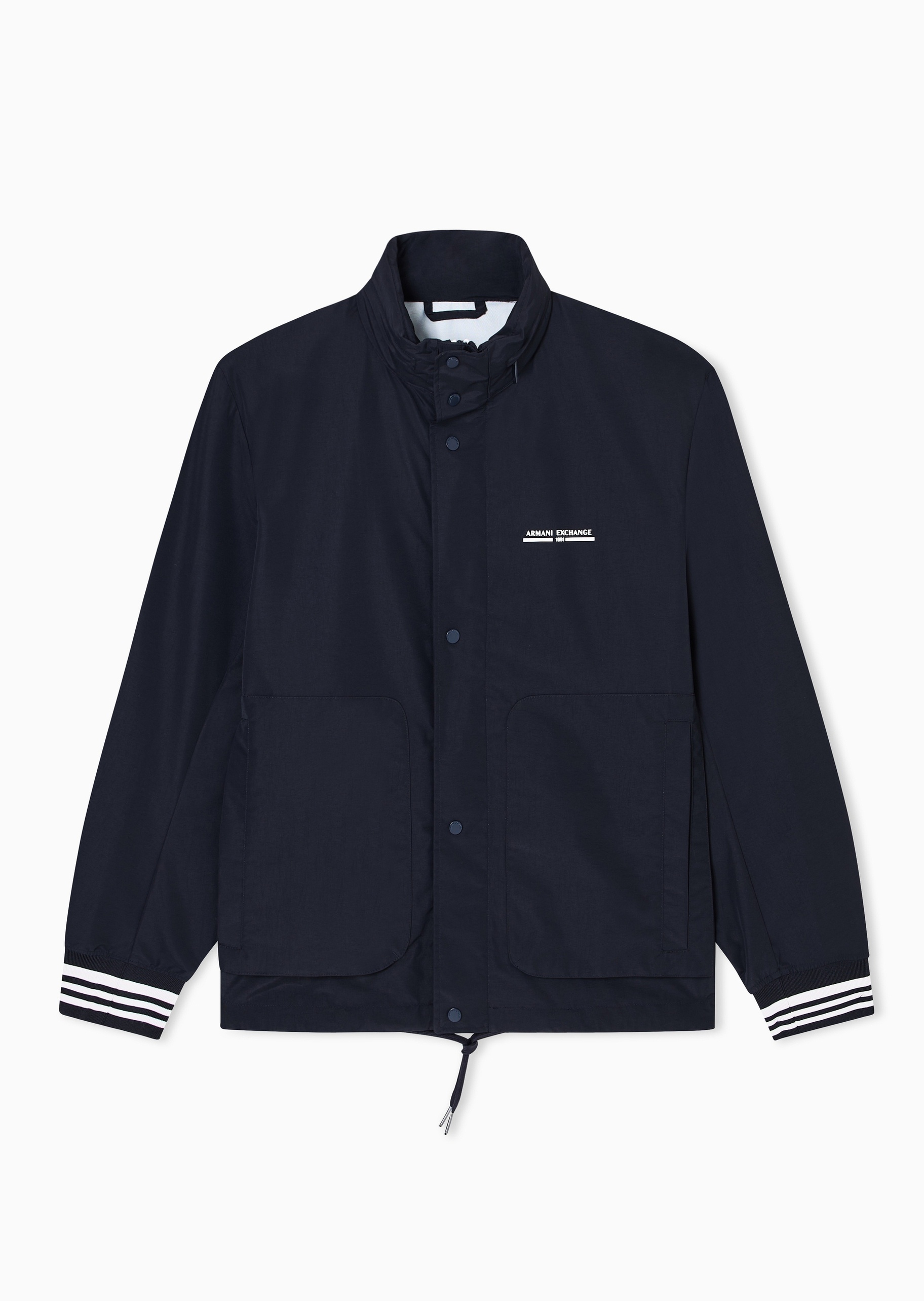 ARMANI EXCHANGE 男士立领宽松休闲教练夹克运动外套