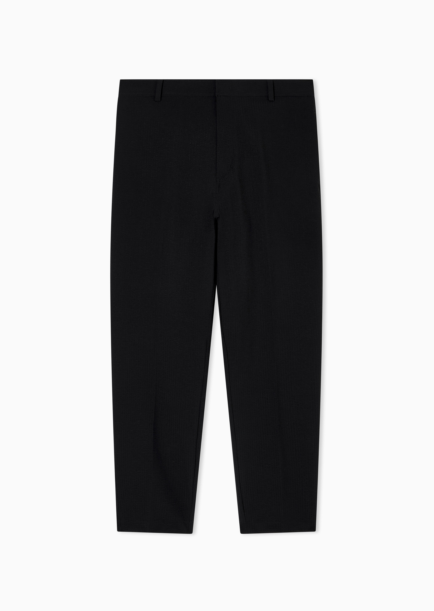 Emporio Armani 男士直筒商务松弛感泡泡纱休闲裤