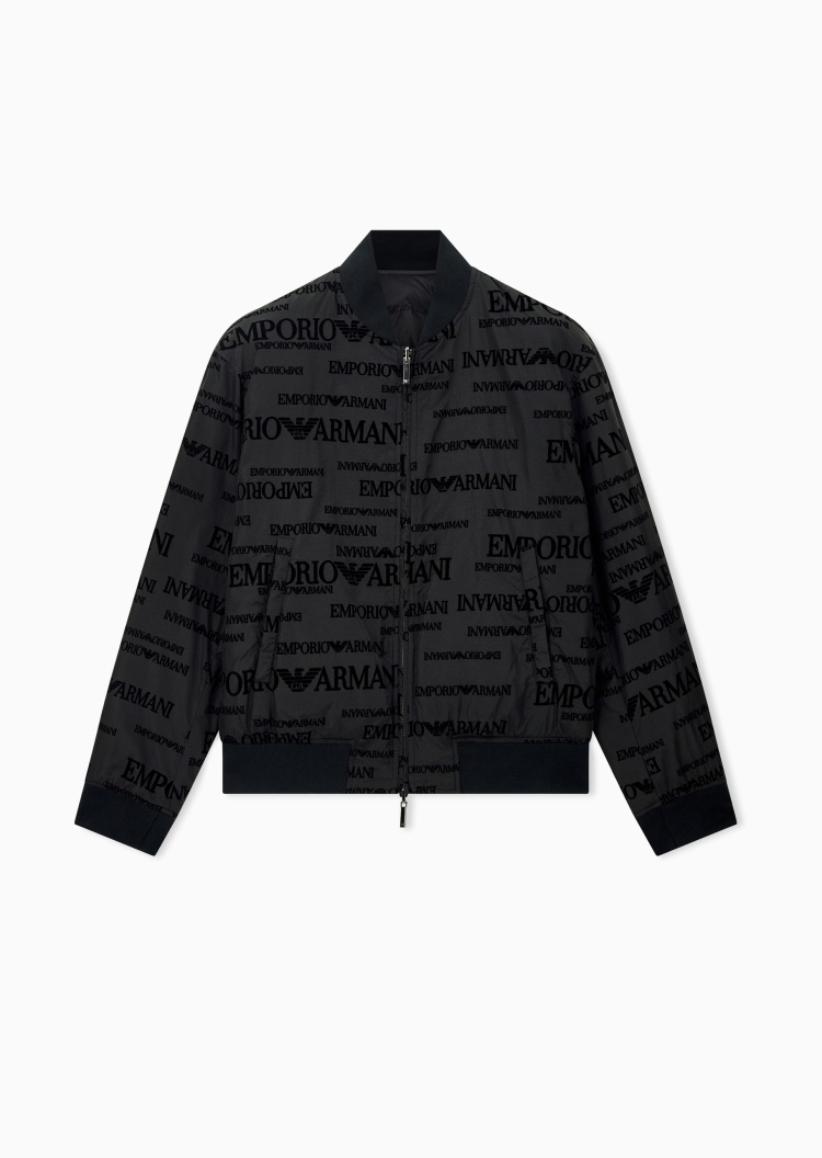 Emporio Armani 男士轻薄双面穿绗缝棒球羽绒服外套