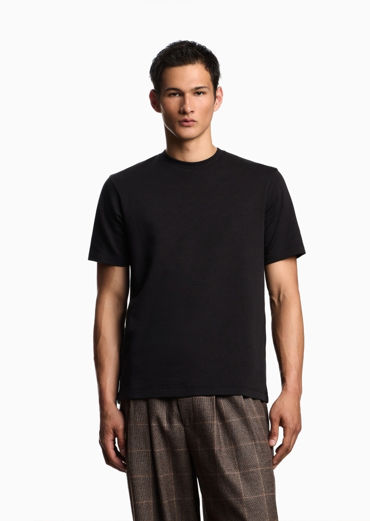 Emporio Armani 男士全棉合身短袖圆领正肩T恤衫