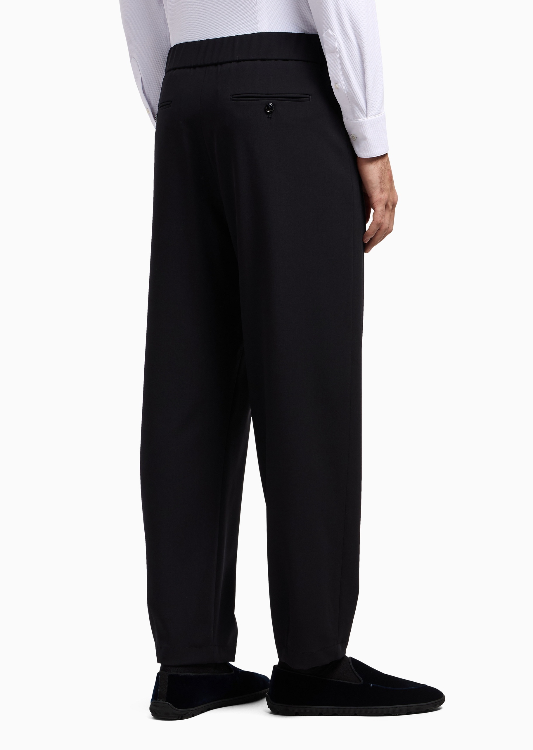 Giorgio Armani 胡歌同款男士全绵羊毛直筒秀场同款休闲裤