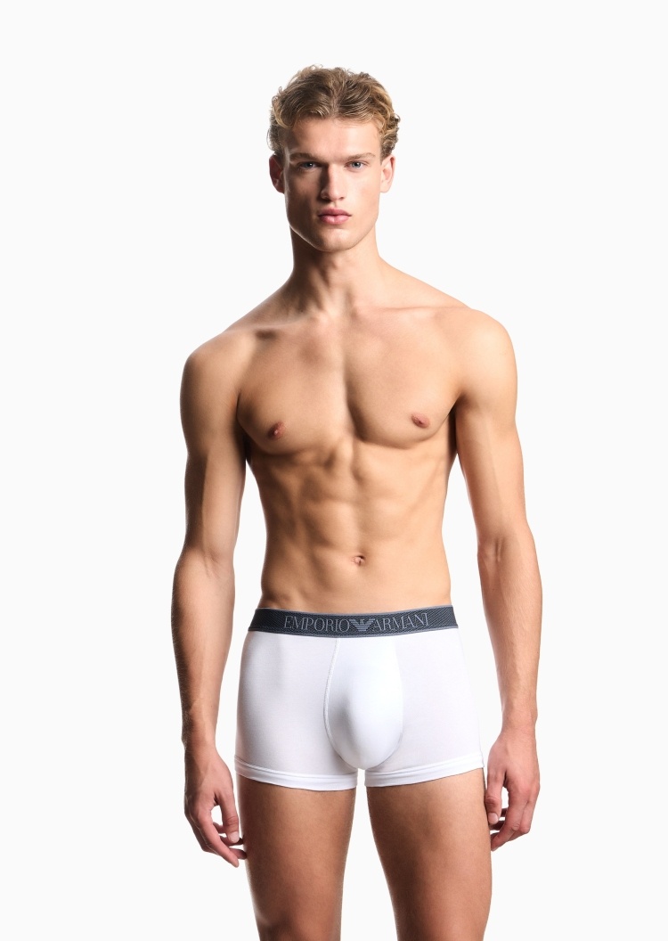 Emporio Armani 男士纯棉弹力平角礼物轻奢时尚内裤