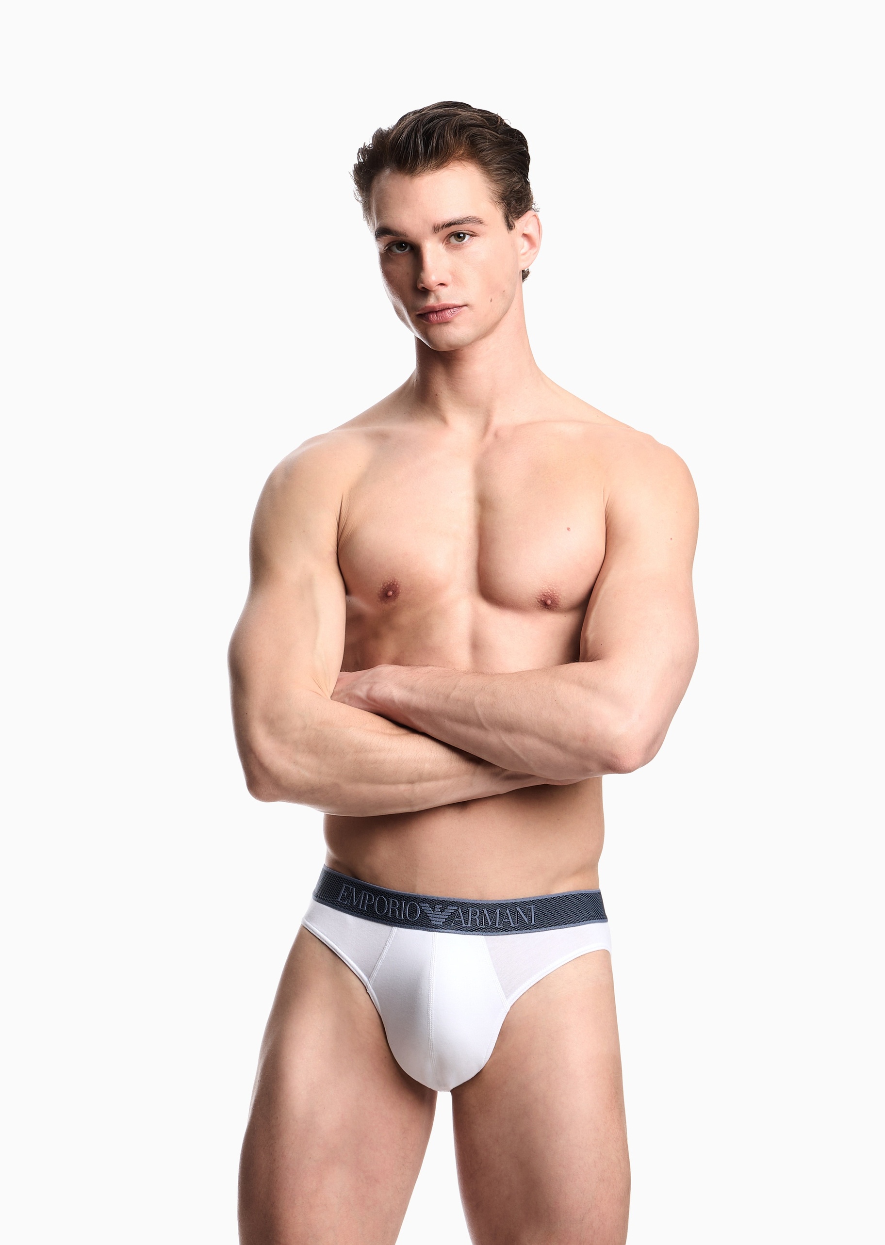 Emporio Armani 男士纯棉弹力三角礼物性感轻奢内裤