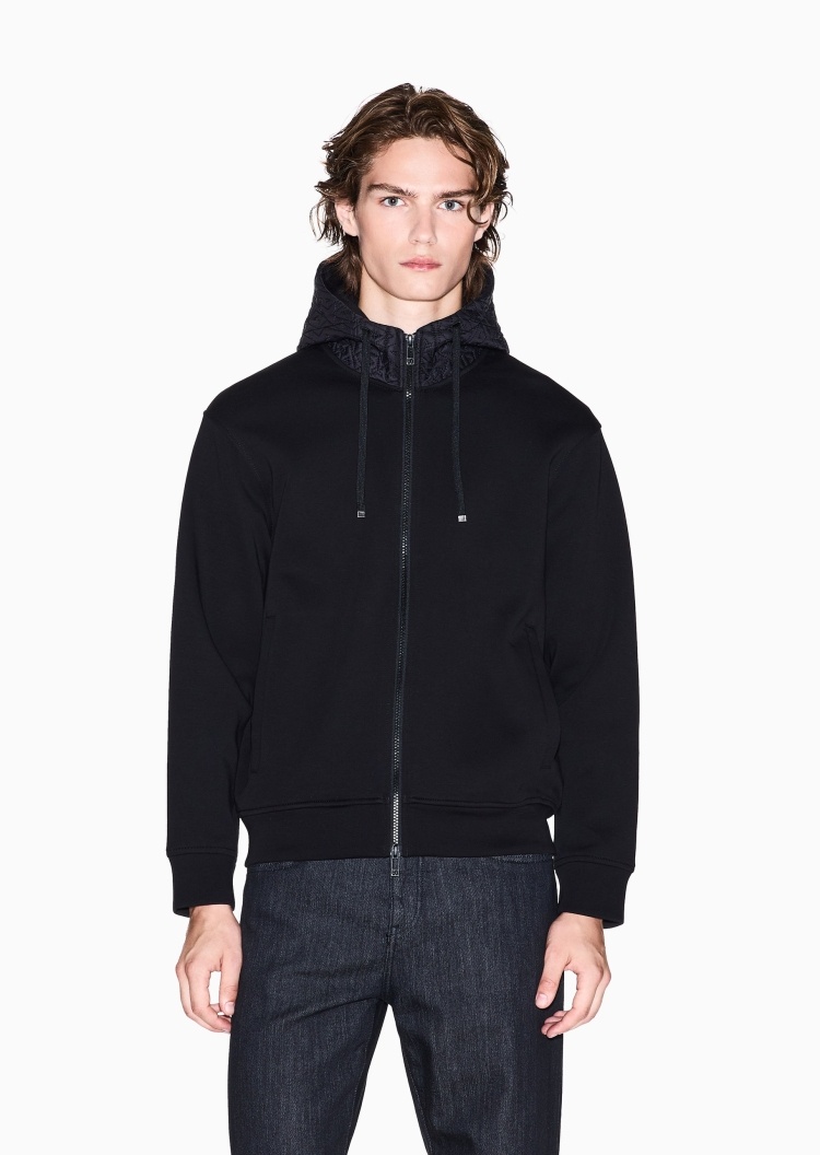 ARMANI EXCHANGE 男士拉链开衫连帽运动风卫衣夹克外套