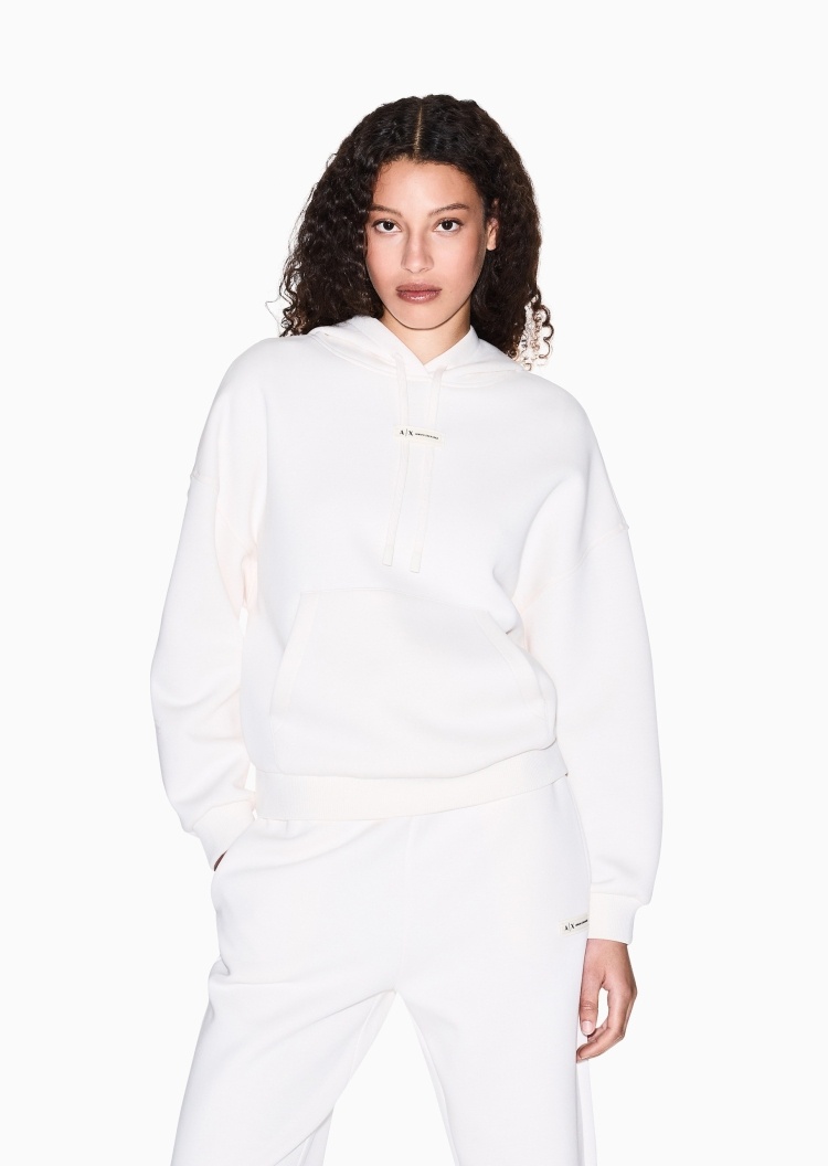 ARMANI EXCHANGE 女士落肩连帽套头宽松慵懒运动风卫衣