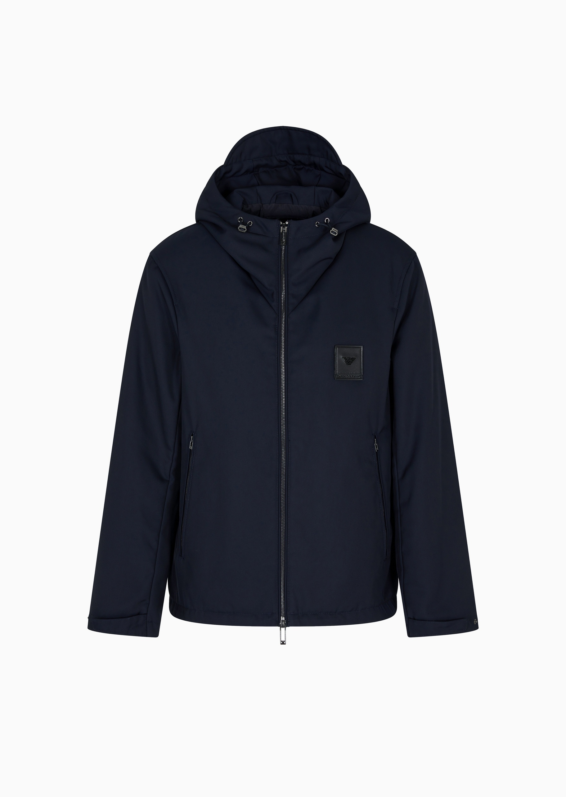 Emporio Armani 男士长袖连帽拉链门襟贴片休闲棉服