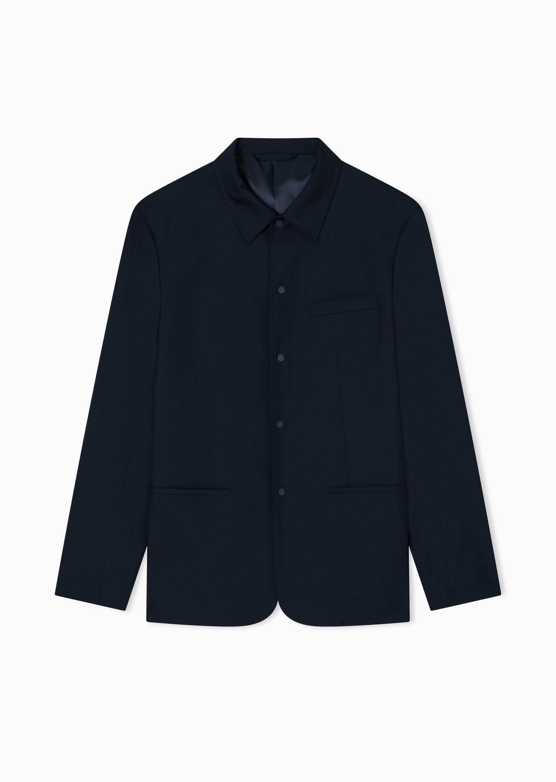 ARMANI EXCHANGE 男士长袖衬衫领单排扣纯色西装外套