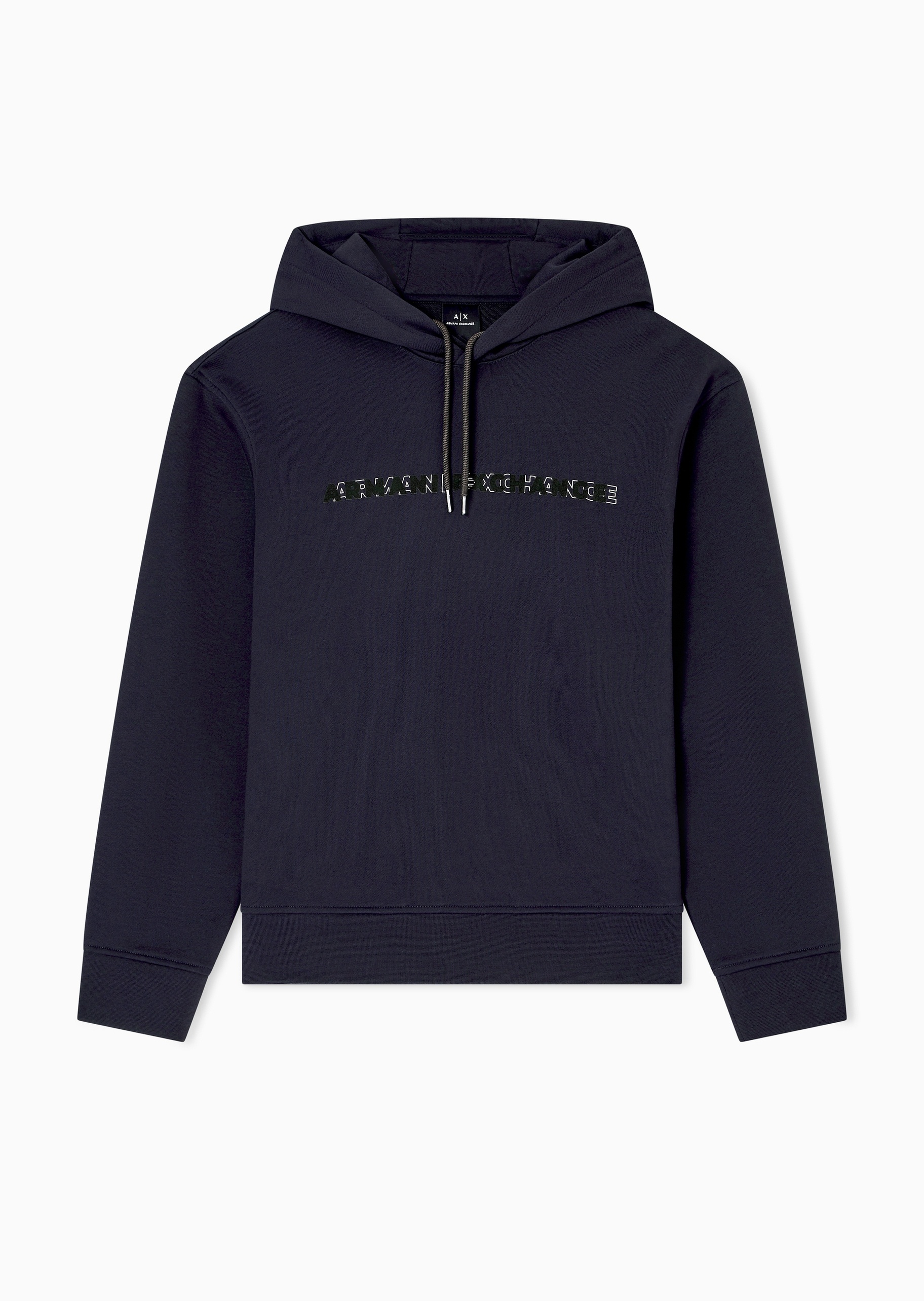 ARMANI EXCHANGE 男士连帽套头宽松重磅运动风印花卫衣