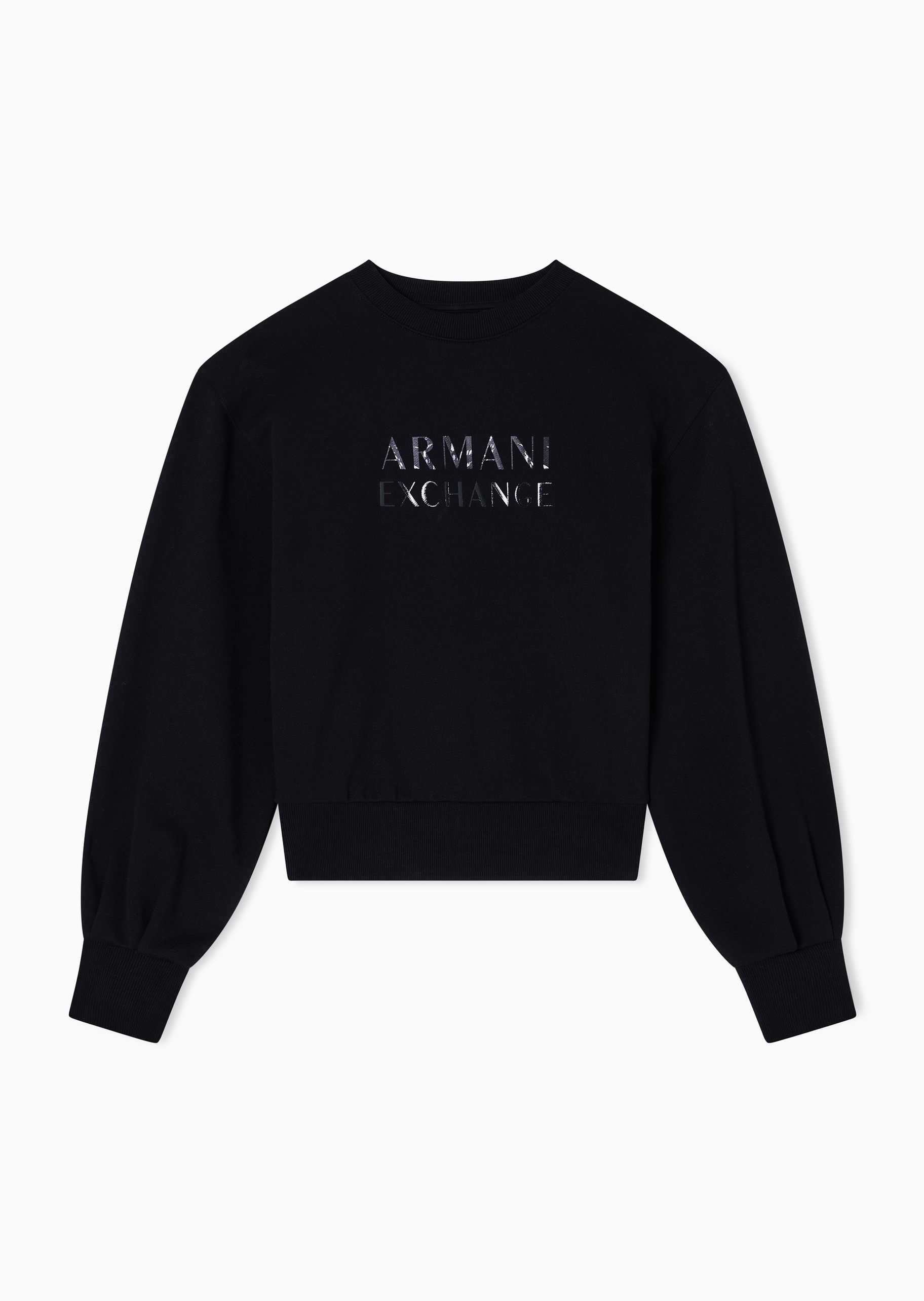 ARMANI EXCHANGE 女士套头宽松短款重磅运动风圆领卫衣
