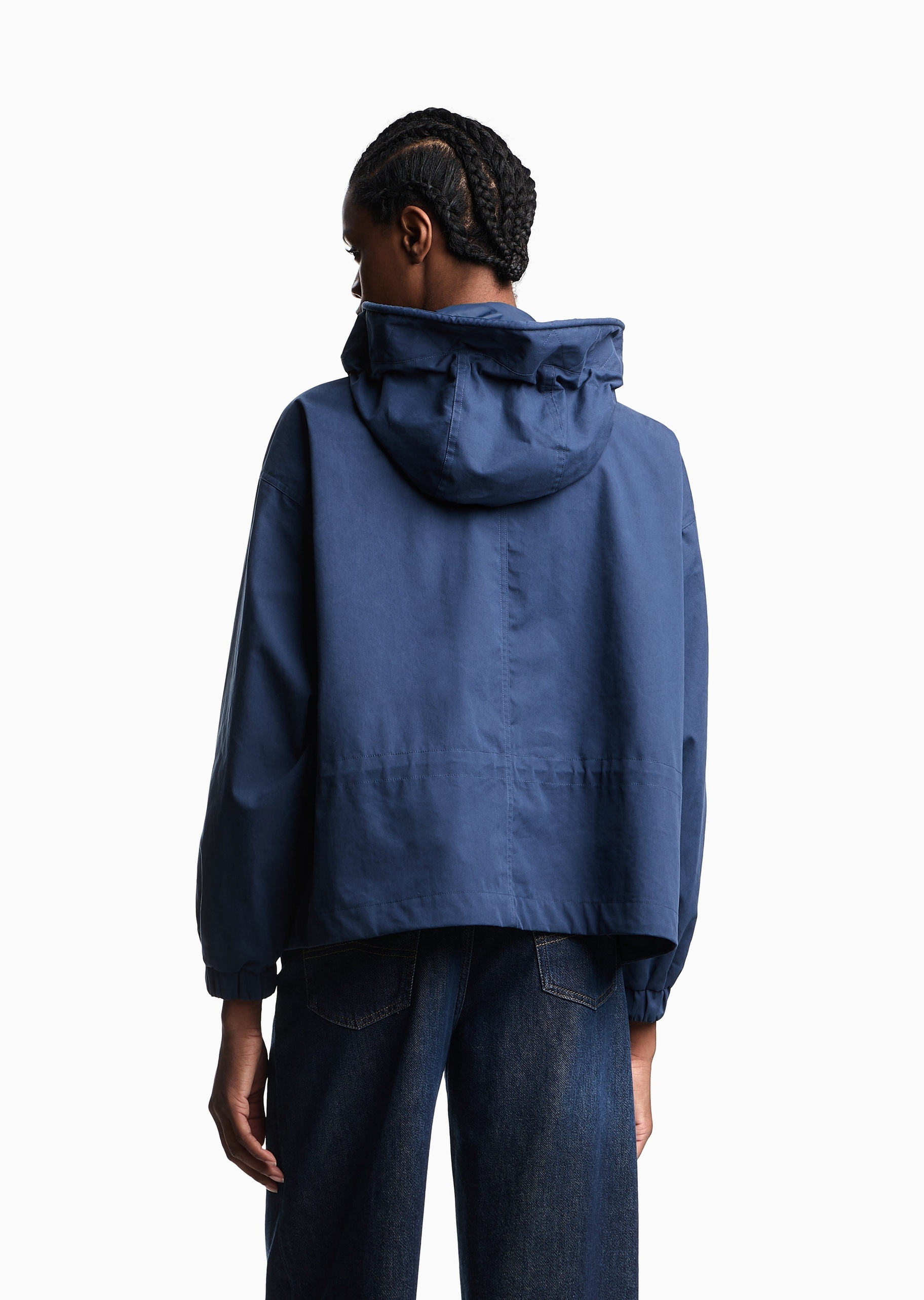 Emporio Armani 女士连帽宽松工装机能休闲夹克外套