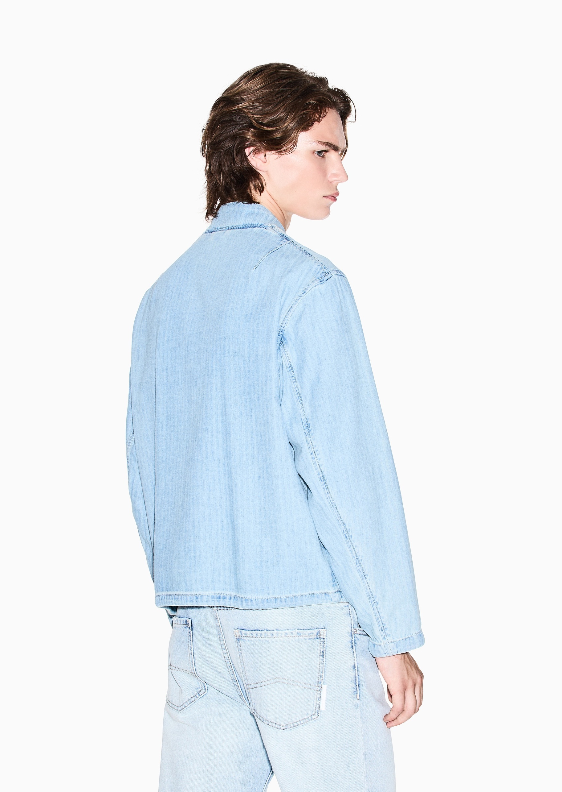 ARMANI EXCHANGE 男士全棉长袖棒球领刺绣标识夹克