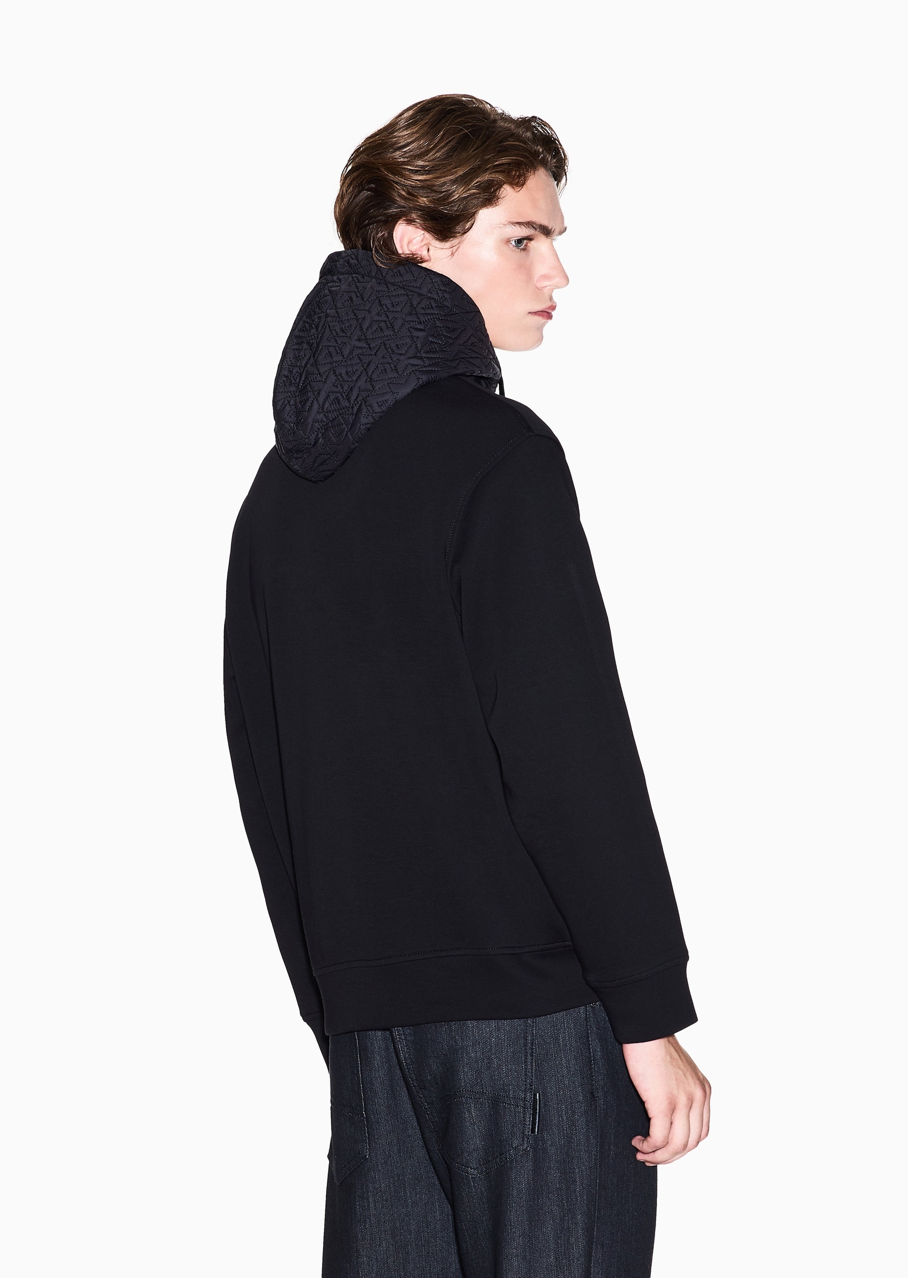 ARMANI EXCHANGE 男士拉链开衫连帽运动风卫衣夹克外套