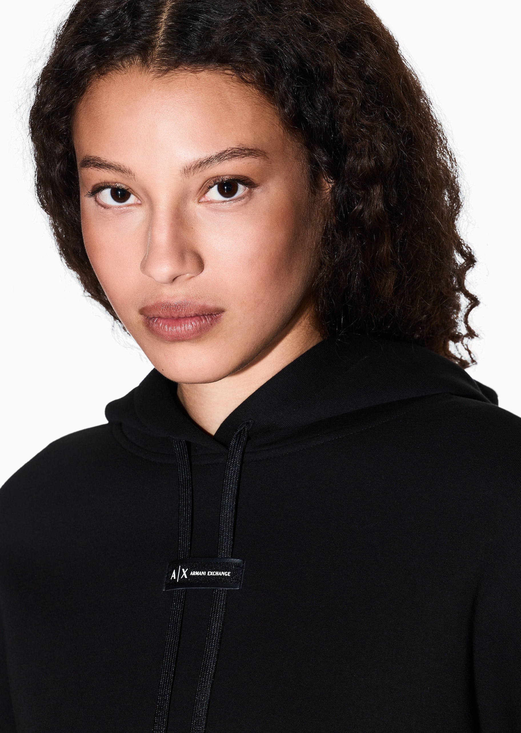 ARMANI EXCHANGE 女士落肩连帽套头宽松慵懒运动风卫衣