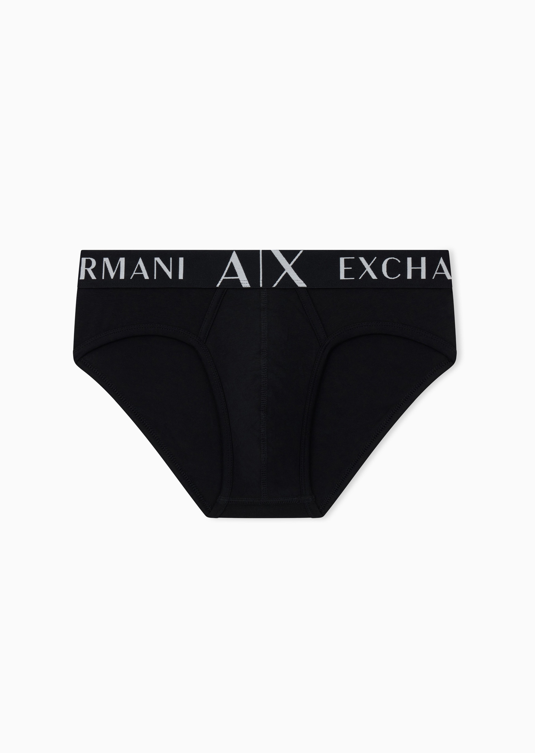 ARMANI EXCHANGE 男士纯棉弹力合身松紧腰三角撞色腰边内裤