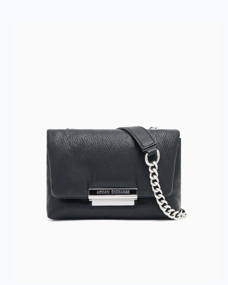 ARMANI EXCHANGE 女士翻盖可调节链条单肩斜挎迷你包