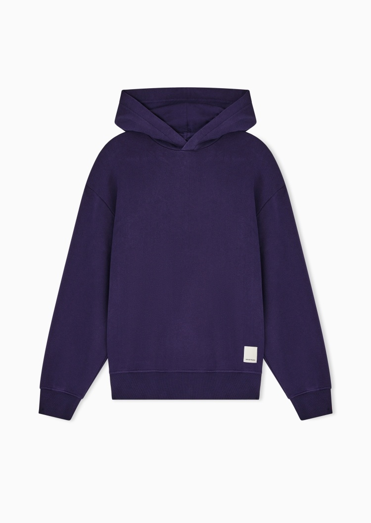 Emporio Armani 男士重磅宽松长袖连帽落肩休闲卫衣