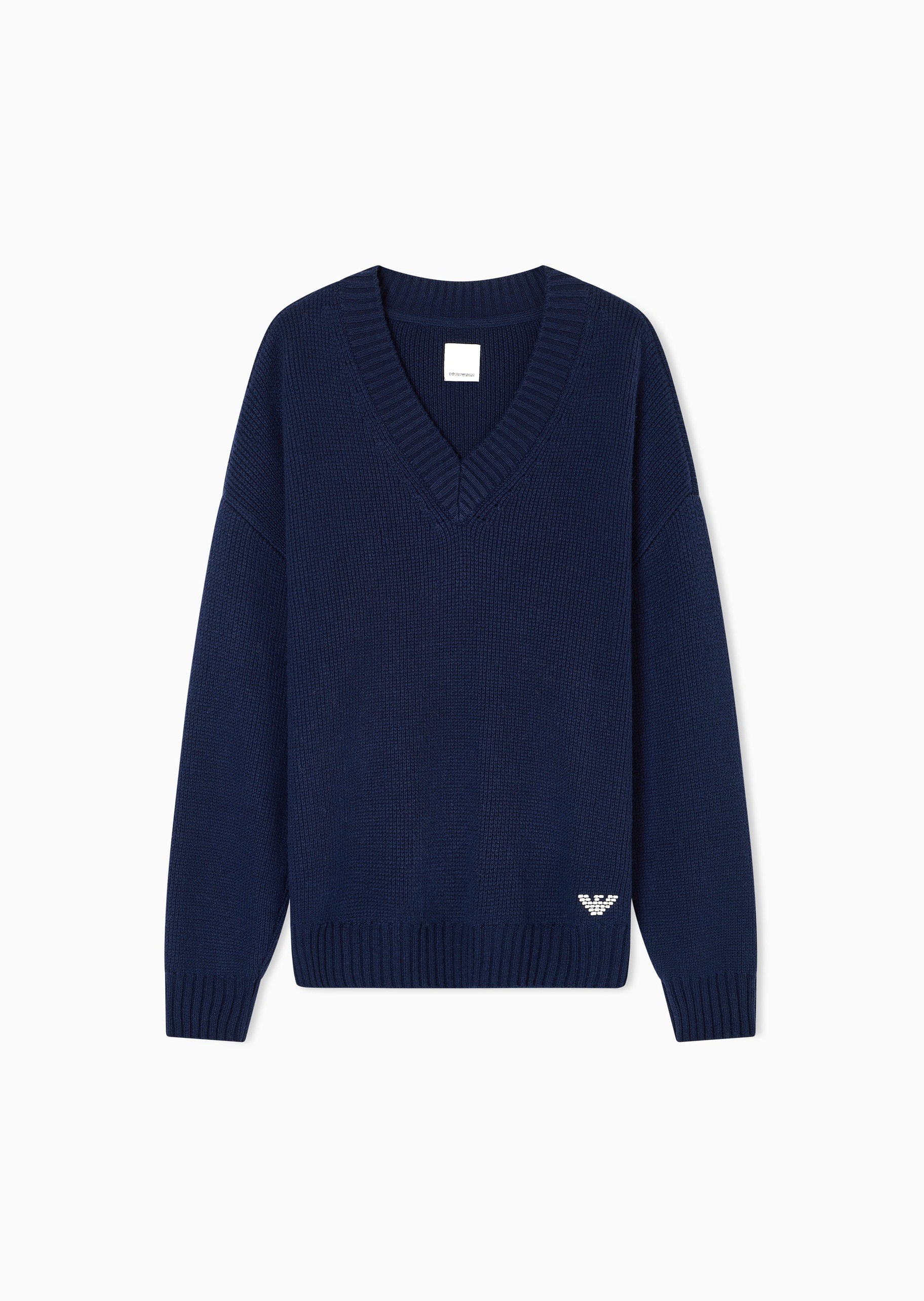 Emporio Armani 男士宽松休闲学院风套头针织毛衣