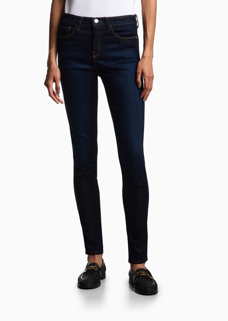 Emporio Armani 女士高腰紧身铅笔微弹复古牛仔裤