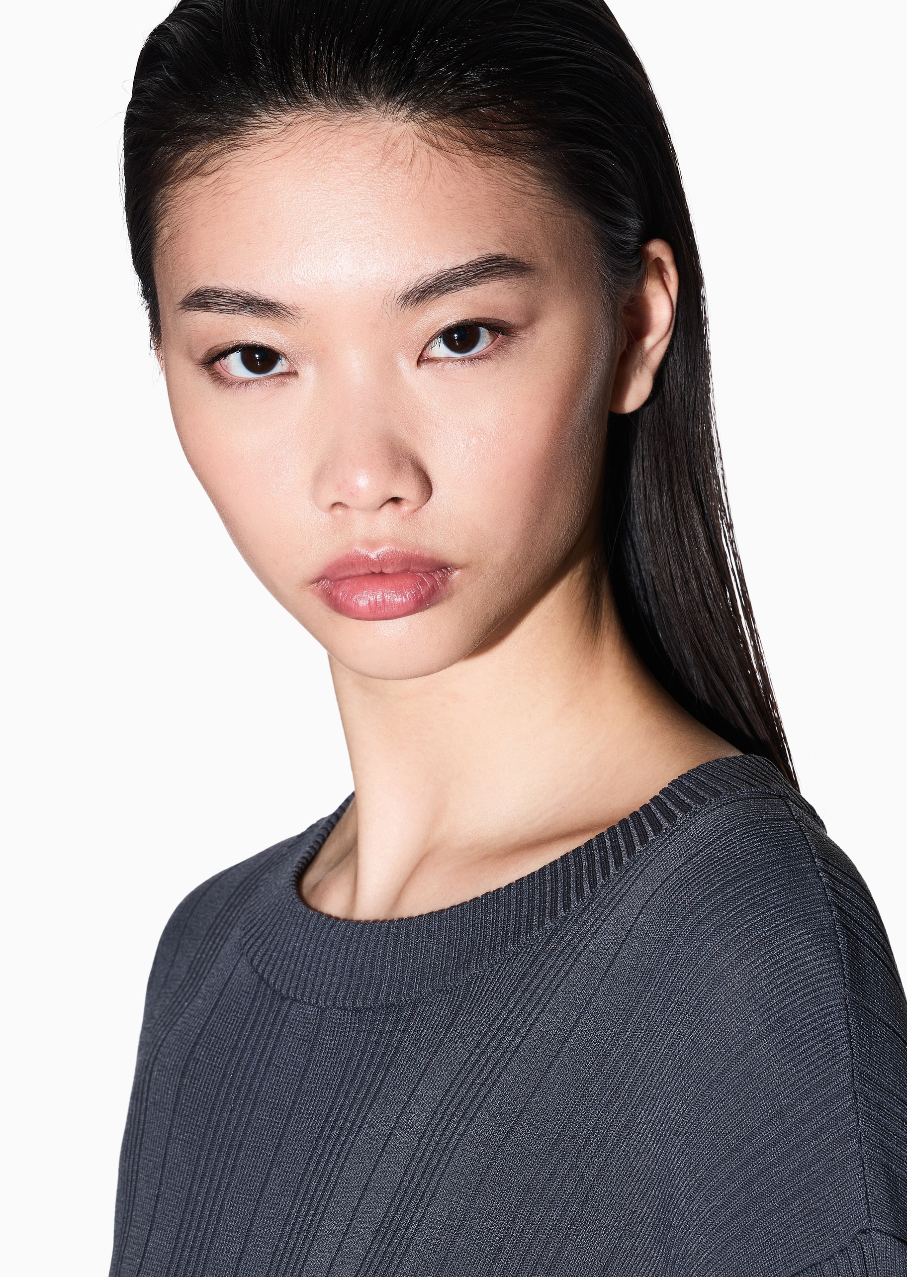 ARMANI EXCHANGE 女士短款圆领配腰带优雅气质针织连衣裙