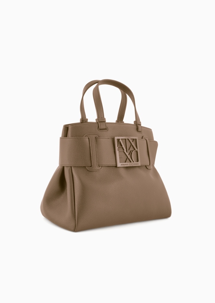 ARMANI EXCHANGE 女士可拆肩带镂空饰带手提斜挎托特包