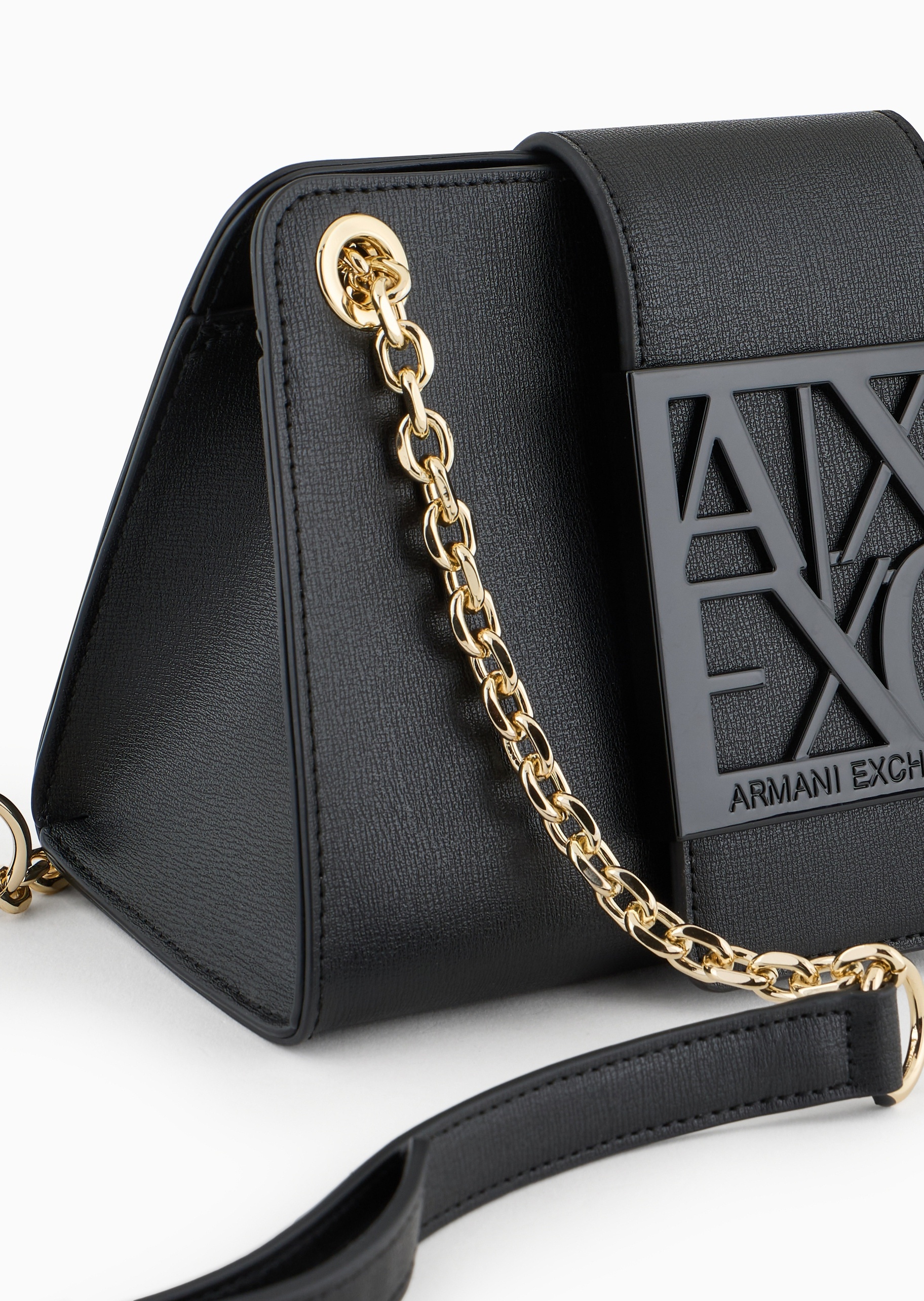 ARMANI EXCHANGE 女士磁扣三角形链条单肩斜挎迷你包