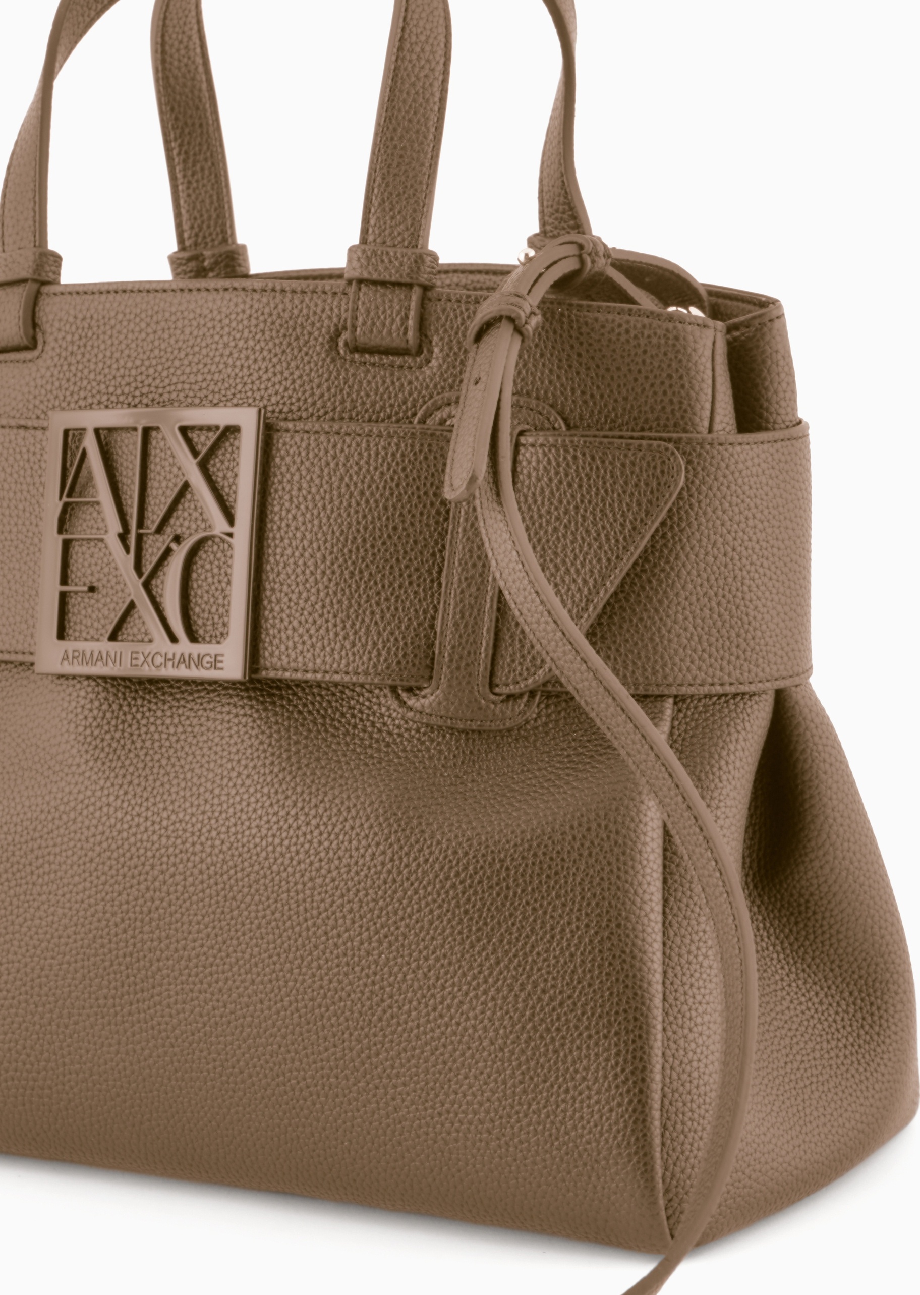 ARMANI EXCHANGE 女士可拆肩带镂空饰带手提斜挎托特包