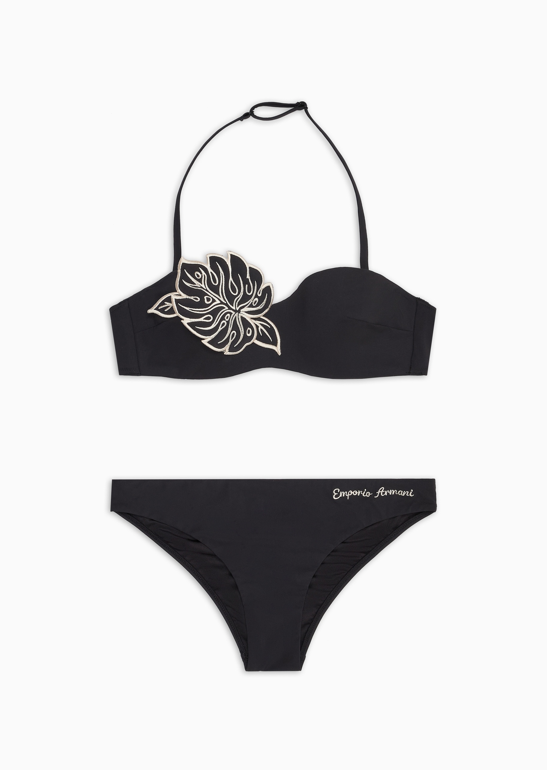 Emporio Armani 女士挂脖文胸三角内裤不对称比基尼