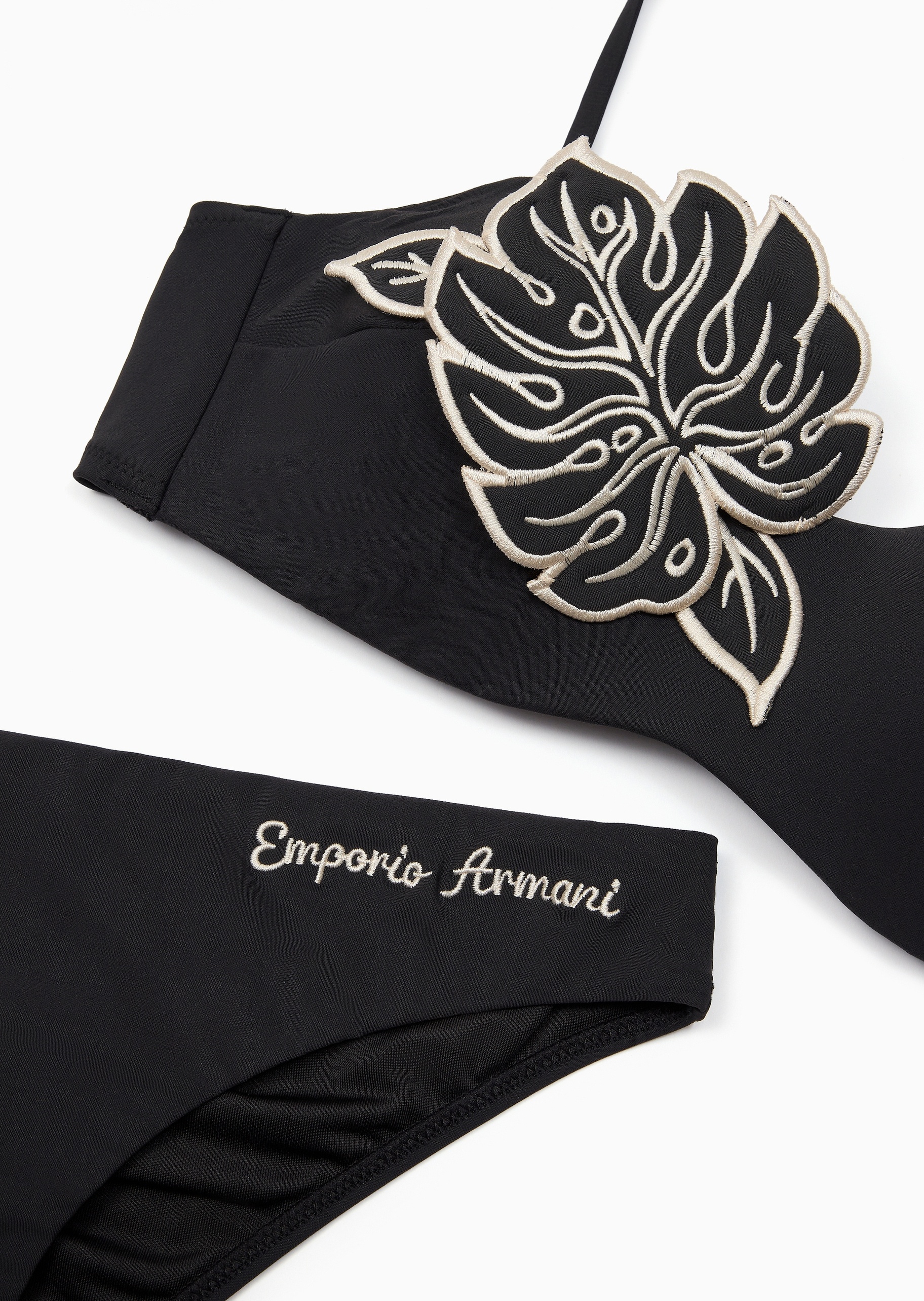 Emporio Armani 女士挂脖文胸三角内裤不对称比基尼