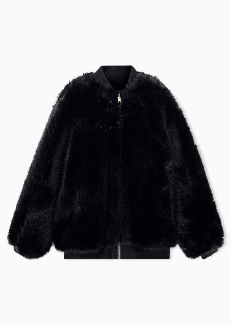 ARMANI EXCHANGE 女士宽松短款棒球领双面穿夹克外套