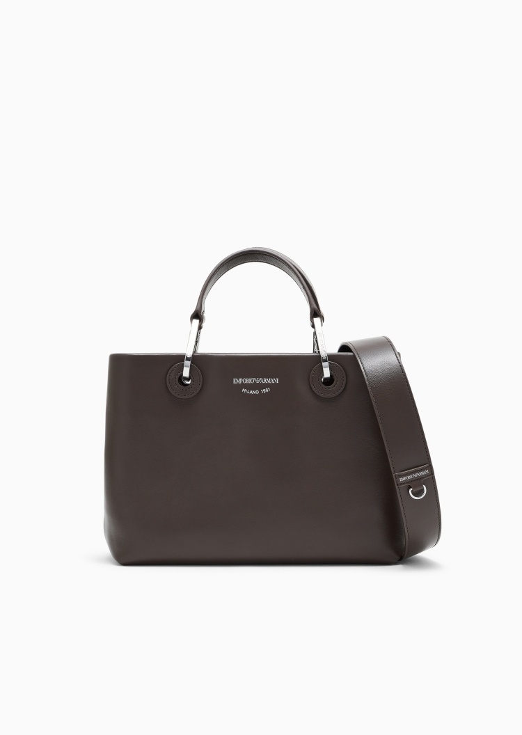 Emporio Armani 女士羊皮革子母可拆肩带手提单肩斜挎托特包