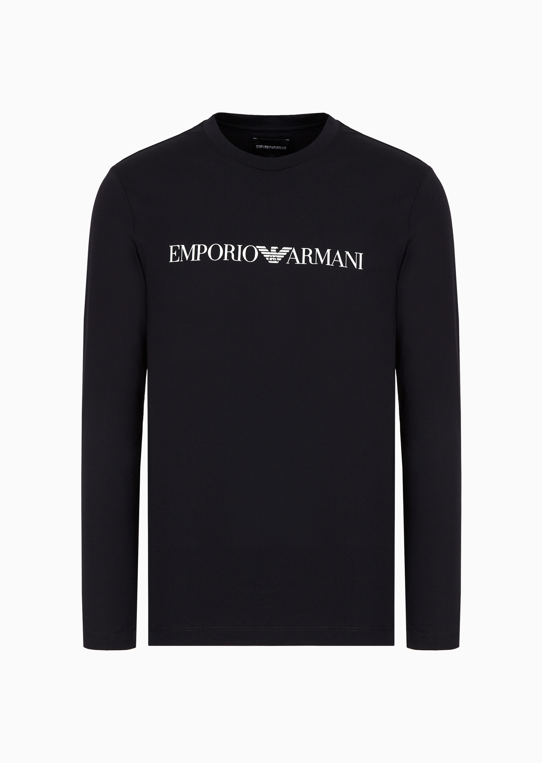 男士字母LOGO棉质长袖T恤| T恤-男士| Emporio Armani®中国官网