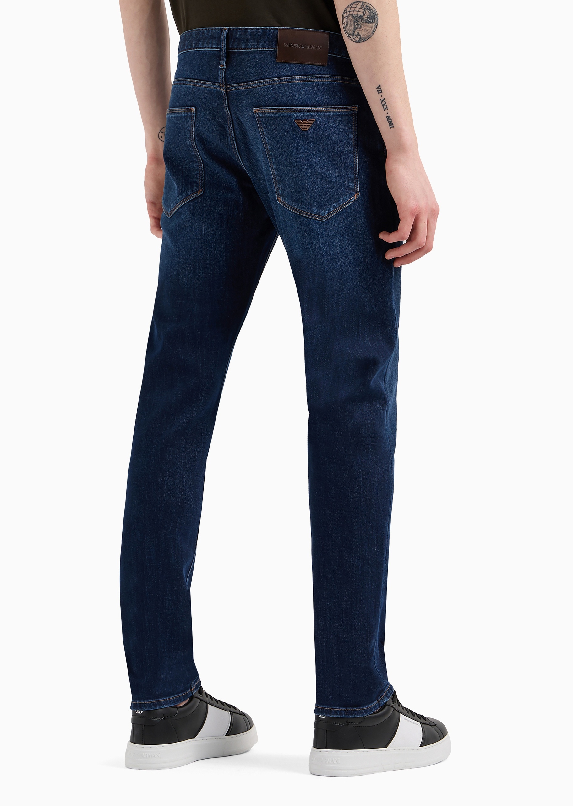 男士纯棉微弹修身低腰长款直筒小直脚牛仔裤| 牛仔裤-男士