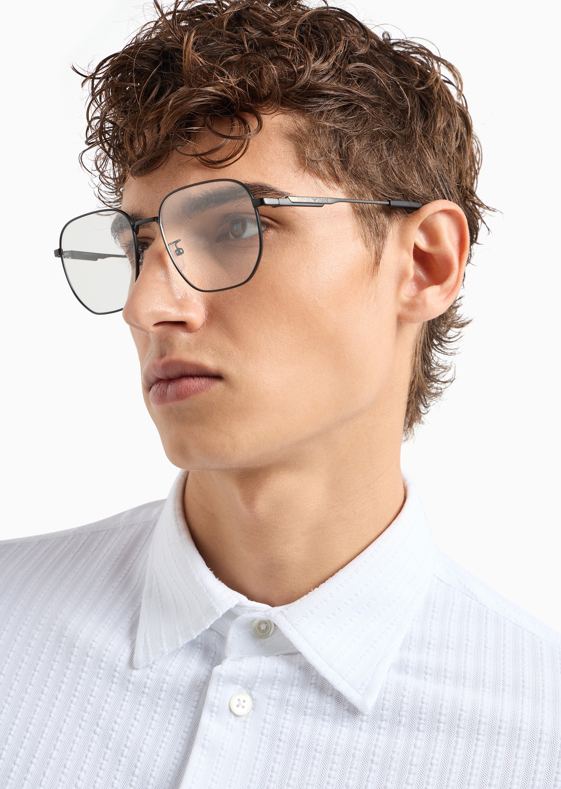 男士金属细框飞行员形休闲简约光学眼镜| 光学眼镜-男士| EMPORIO ARMANI®中国官网