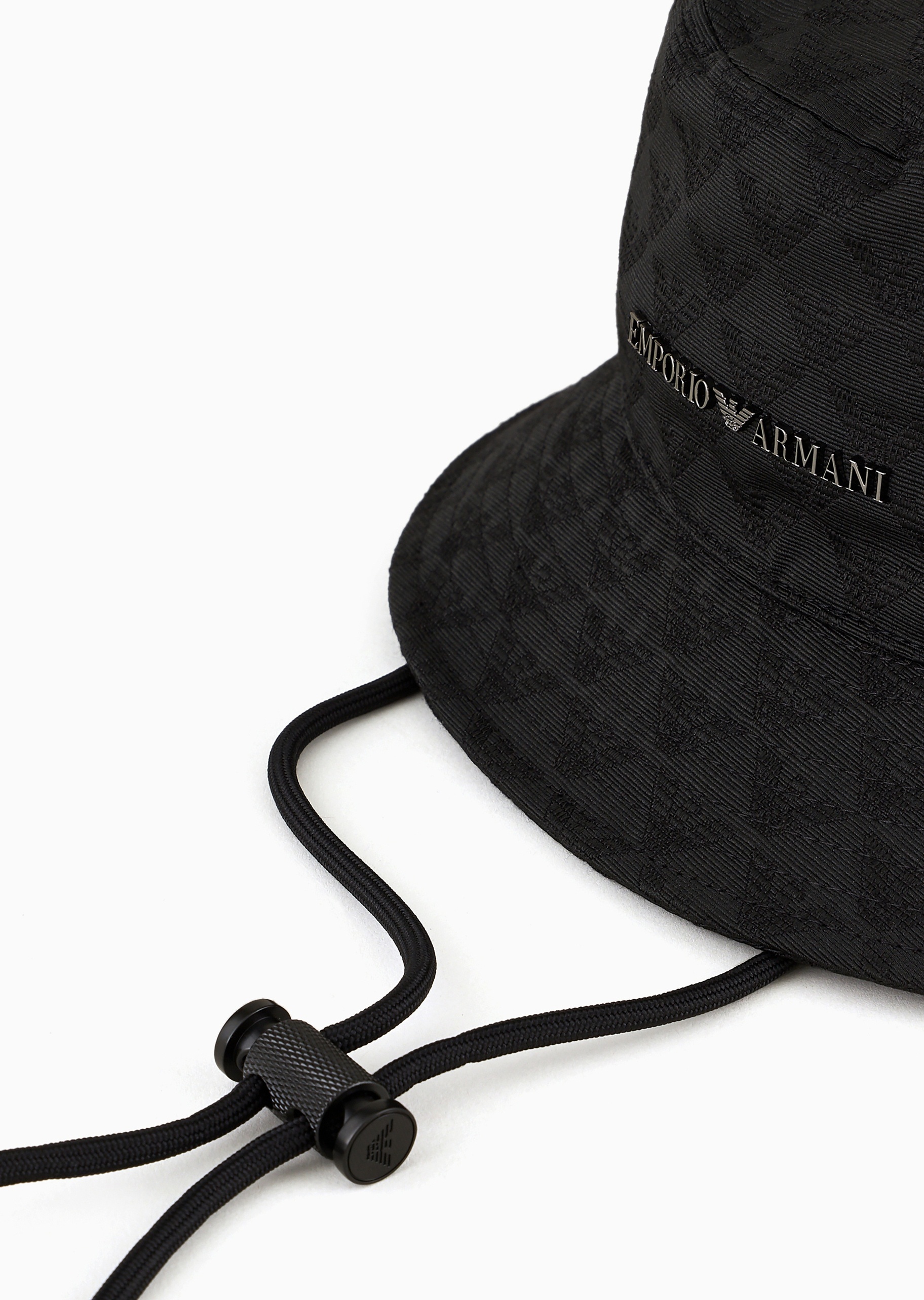 男士系带通体鹰标时尚渔夫帽| 帽子-男士| Emporio Armani®中国官网