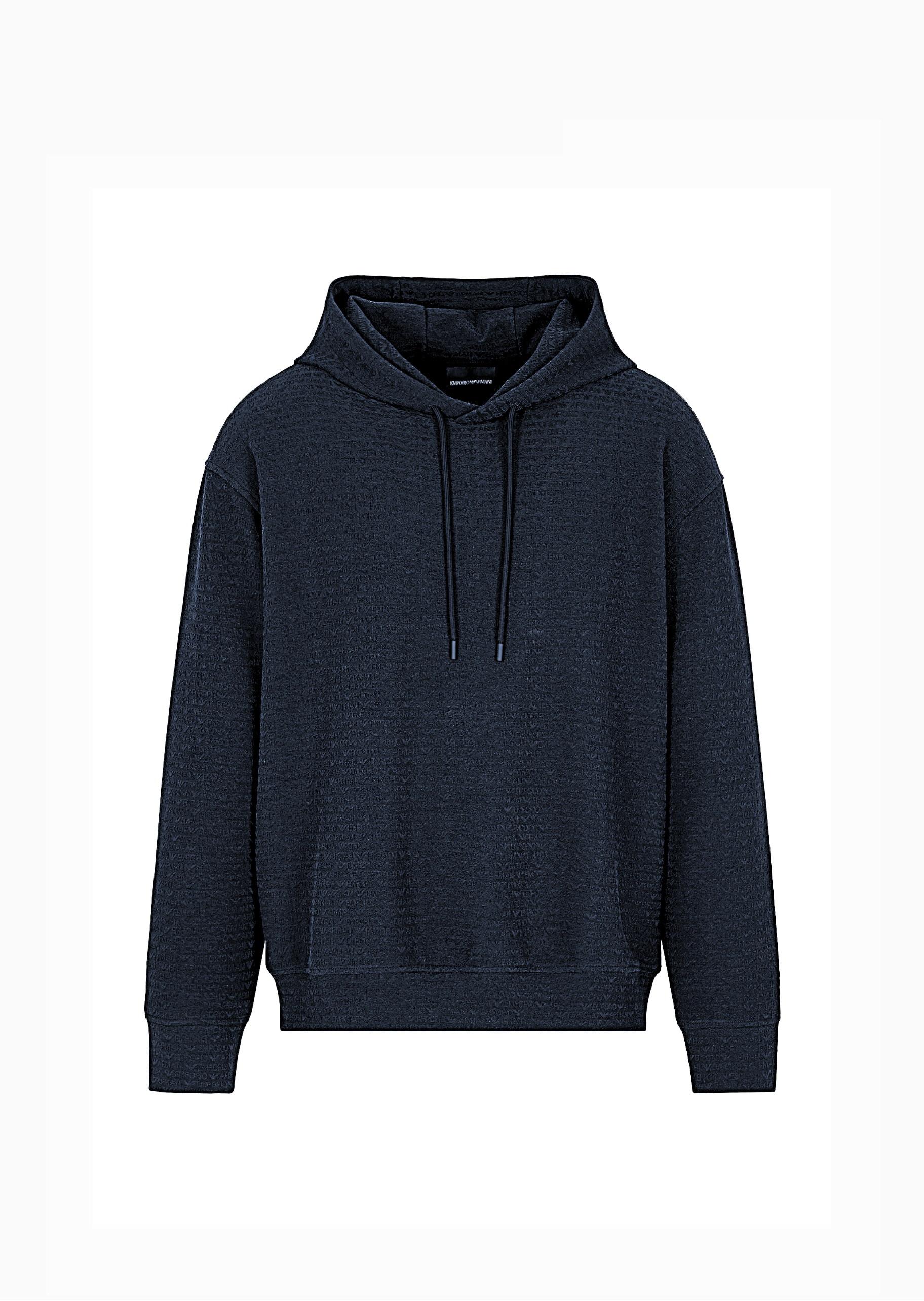 Emporio Armani 男士宽松长袖连帽通体字母标识卫衣