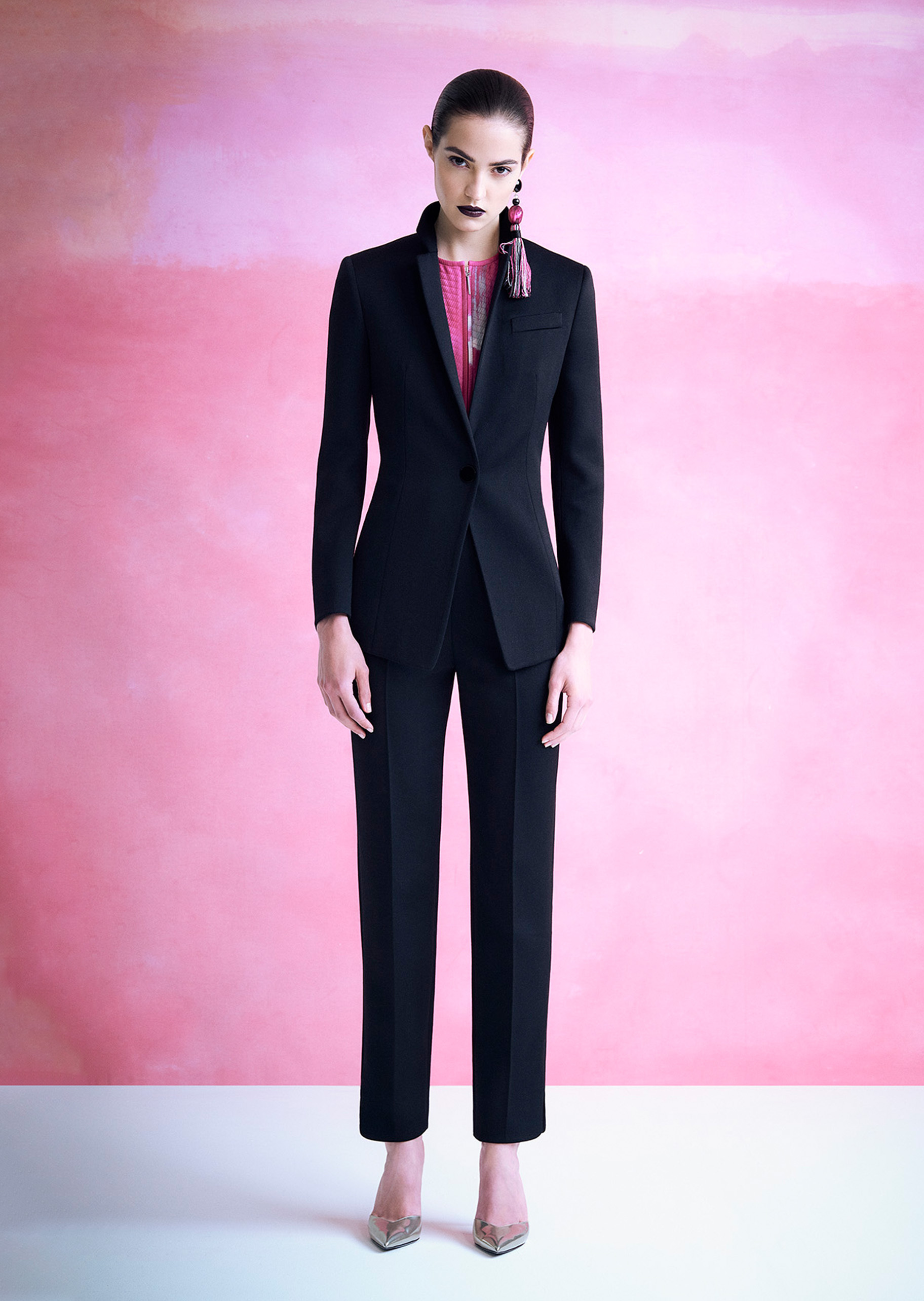 Giorgio Armani 侧开衩羊毛休闲裤