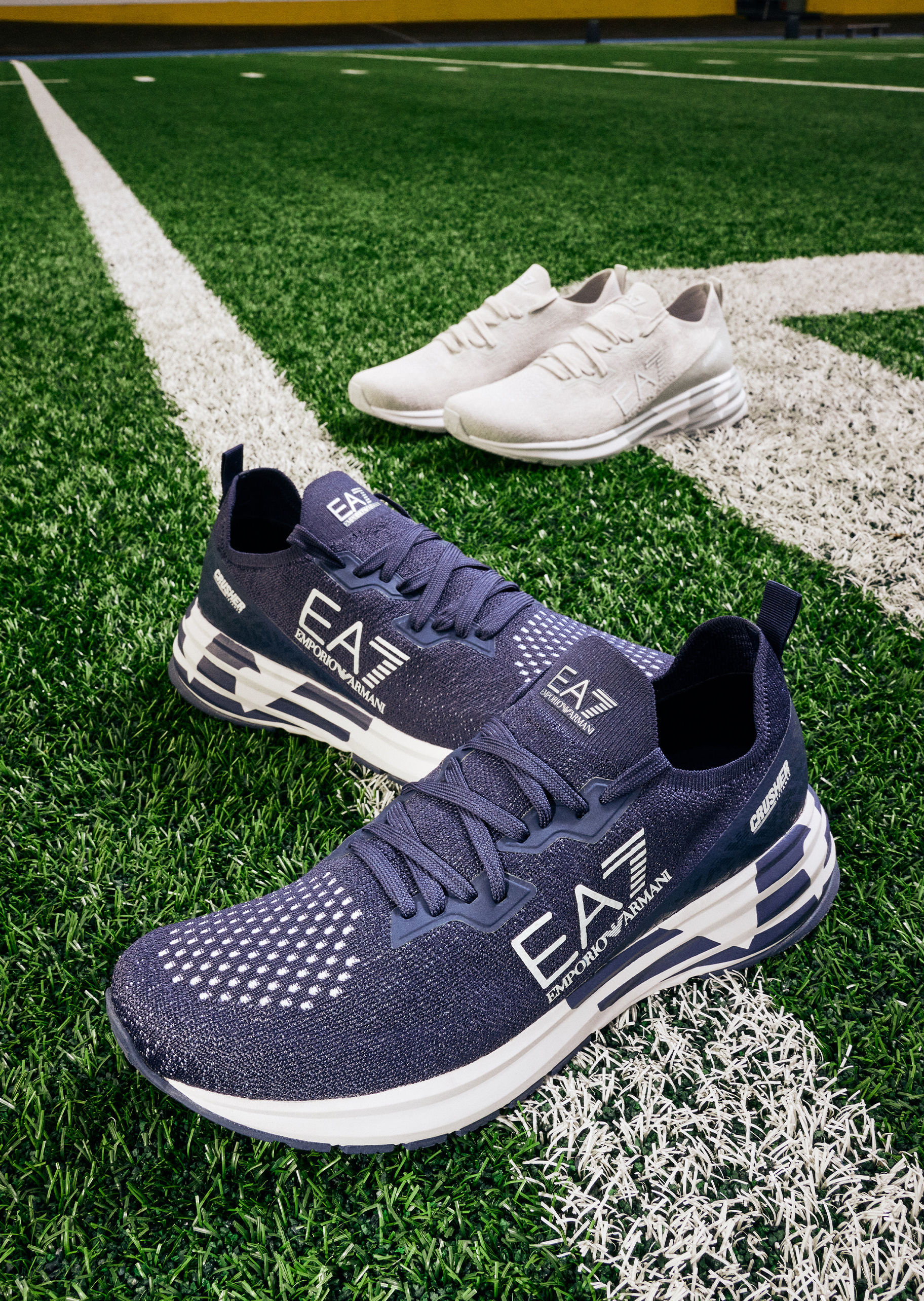 EA7 男女同款CRUSHER系带低帮健身跑步鞋