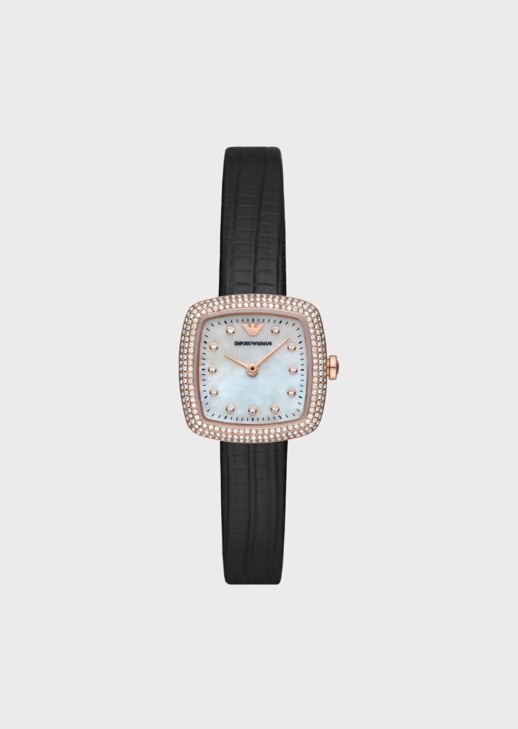 Emporio Armani ROSA闪耀方形石英表